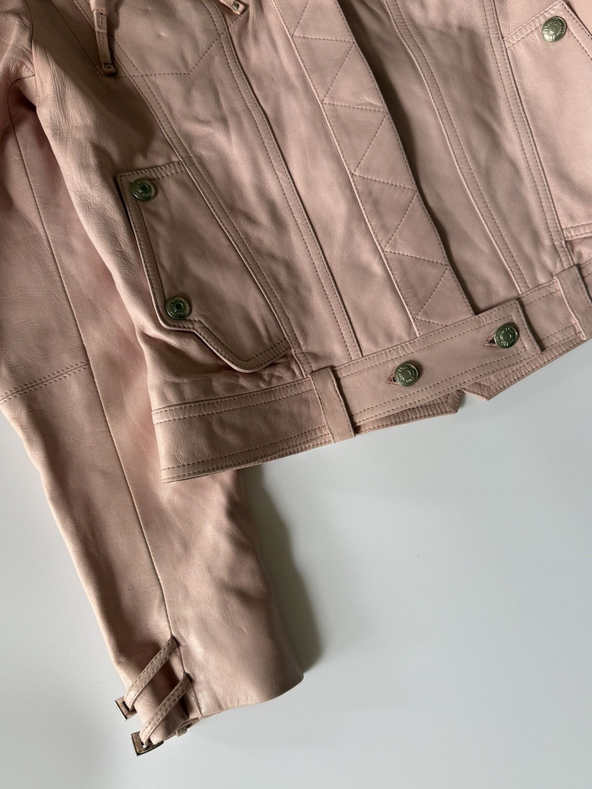 Dior Christian Dior by John Galliano S/S 2004 Pink Biker Jacket Size XS / US 0-2 / IT 36-38 - 6 Thumbnail