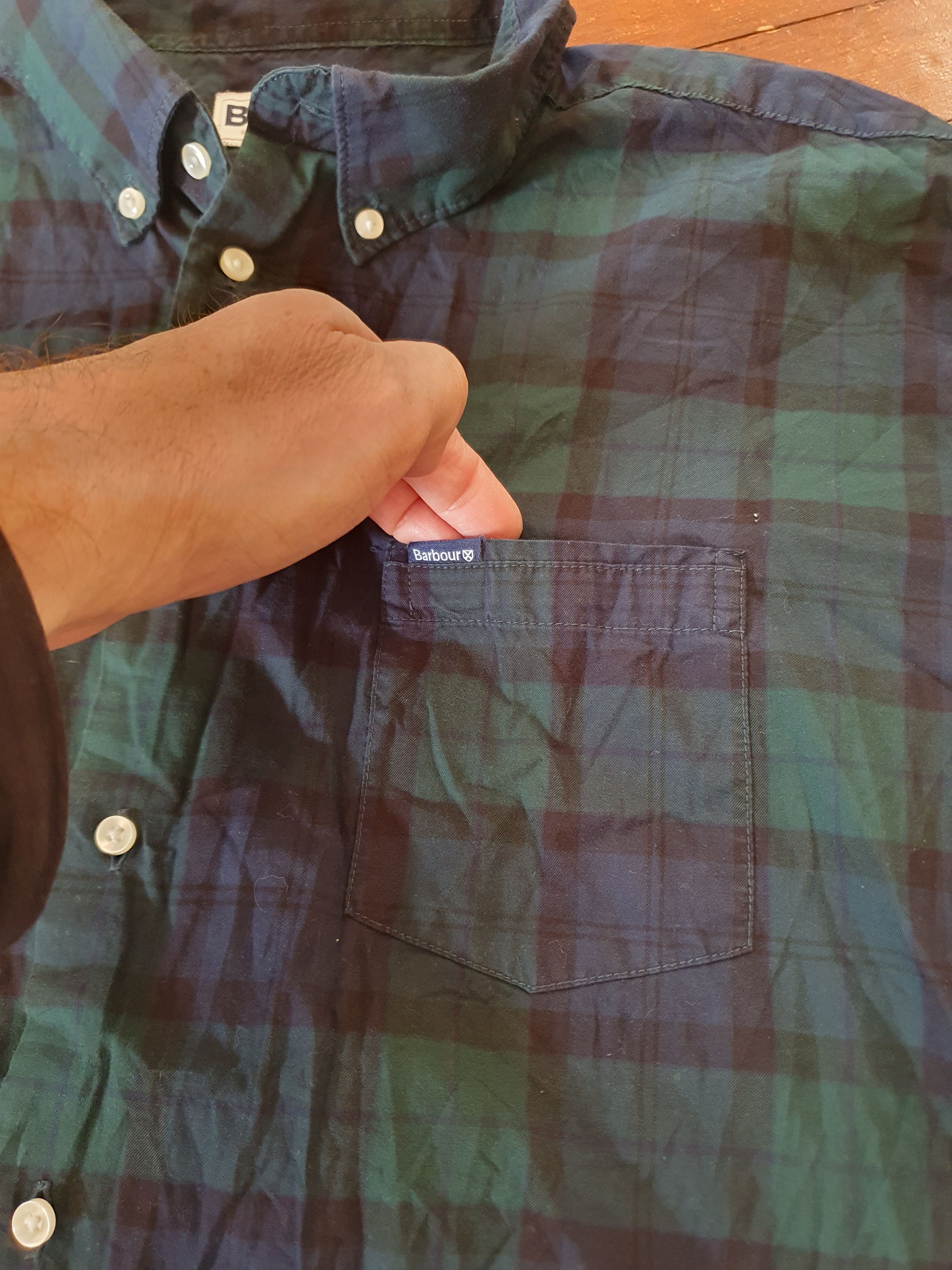 Barbour Barbour Tailored Fit Flannel shirt Plaid Blue Green sz XL Size US XL / EU 56 / 4 - 3 Thumbnail
