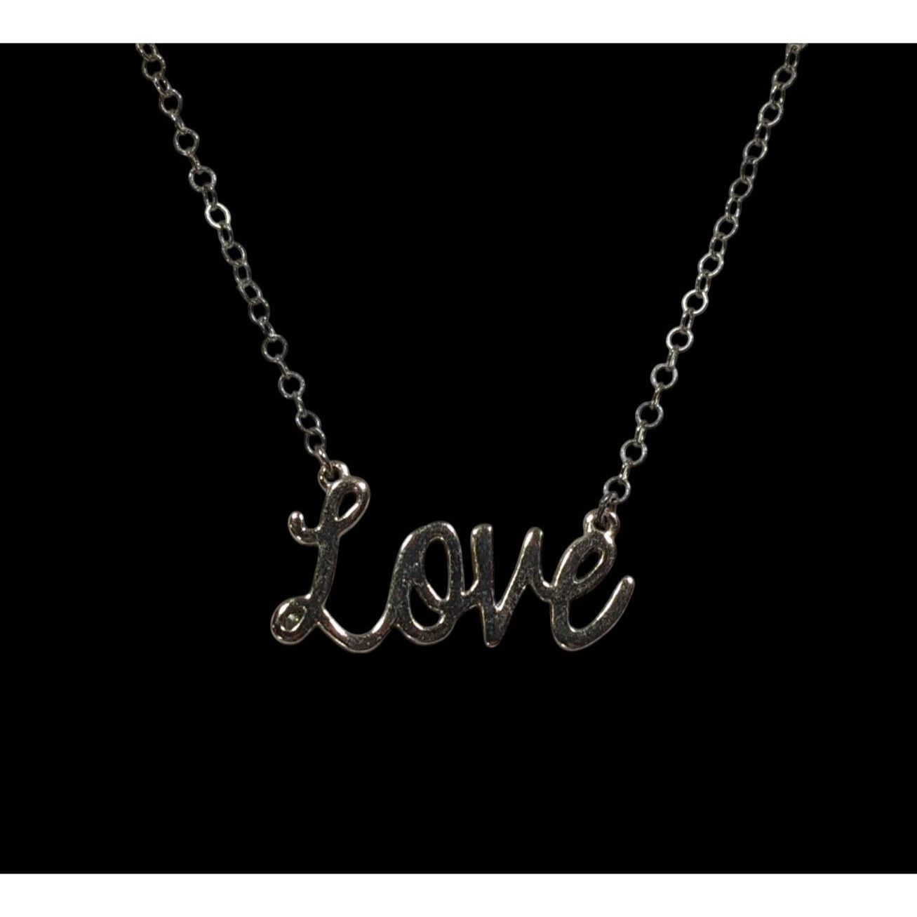 Other Cursive Love Pendant Necklace Silver And Gold Tone Size ONE SIZE - 4 Thumbnail