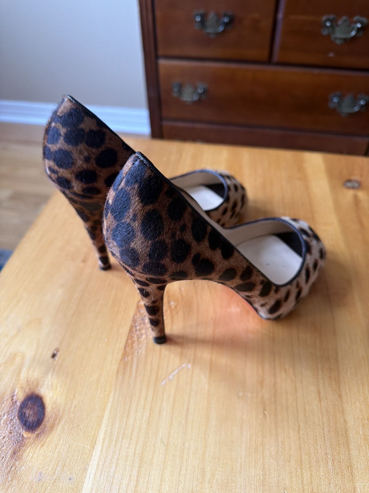 Christian Louboutin Christian Louboutin CHEETAH OPEN TOE PLATFORM PUMP Size US 8 / IT 38 - 12 Thumbnail