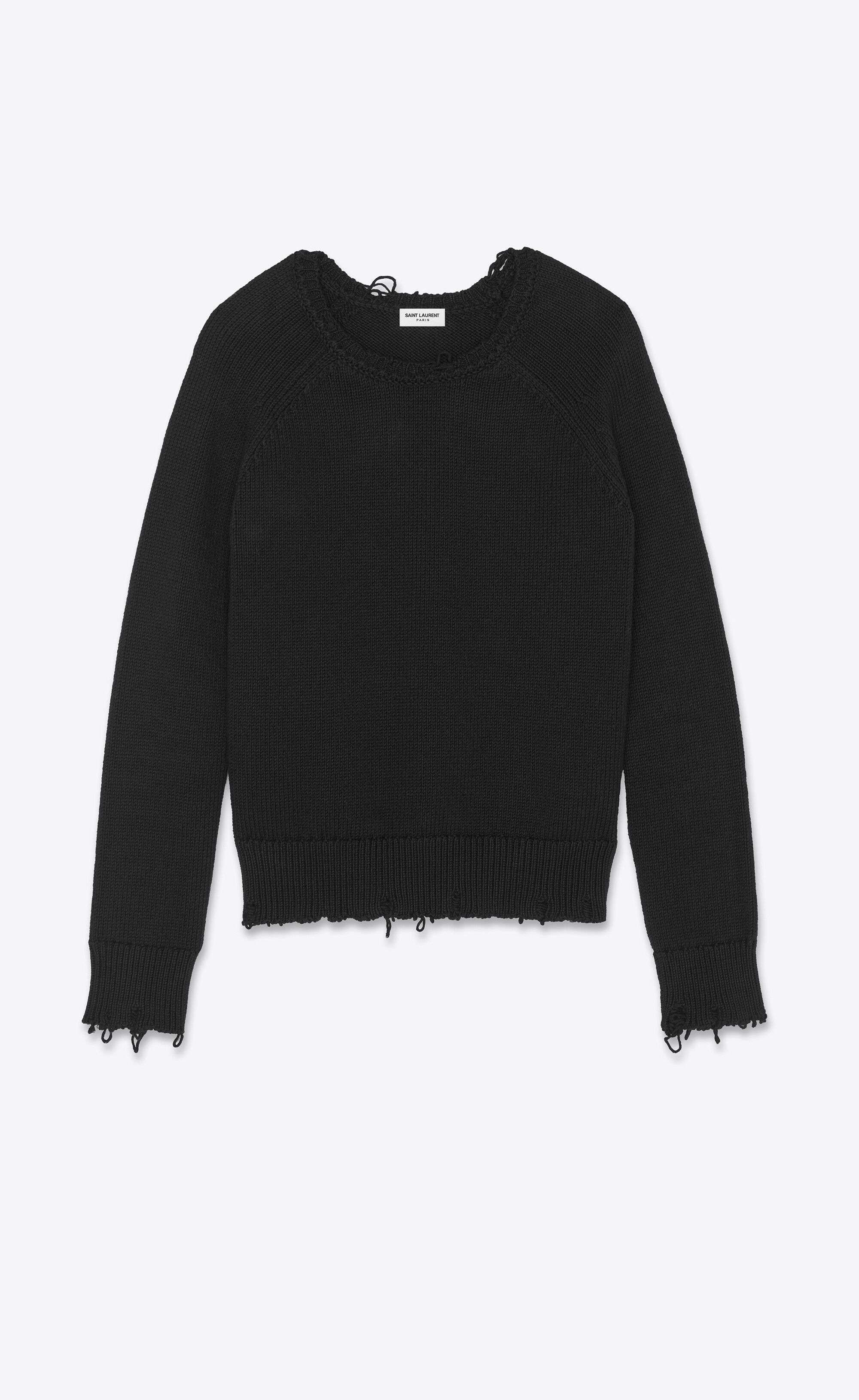 Saint Laurent Paris $990 Saint Laurent Green destroyed knit