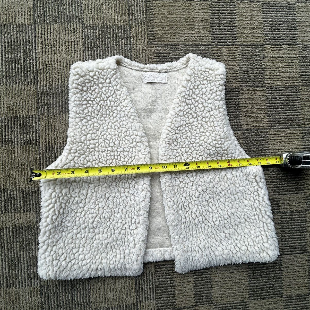 Vintage Vtg 70’s Deep Pile White Sherpa Vest Women’s Made In USA Size M / US 6-8 / IT 42-44 - 4 Thumbnail
