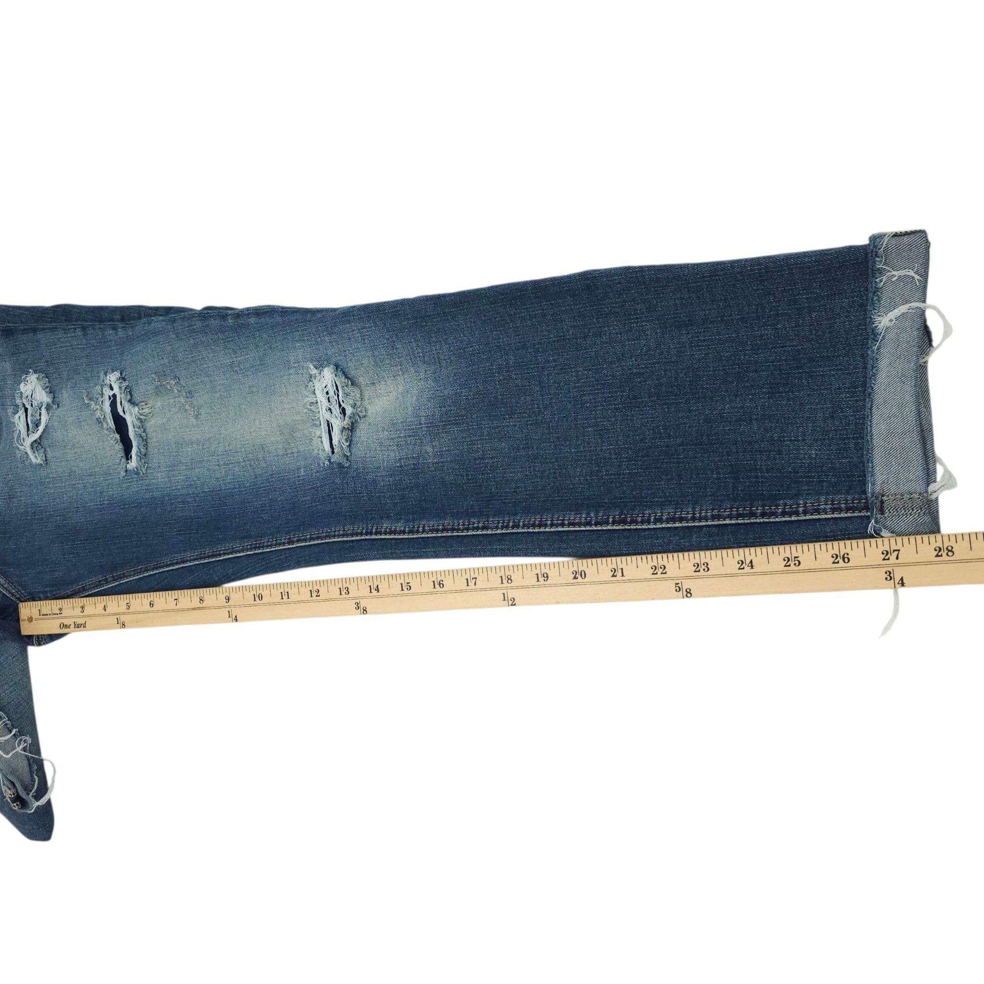 Silver Jeans Co. Silver Jeans Beau Denim Distressed Ripped Womens 31x28 Mid R Size 31" - 5 Thumbnail