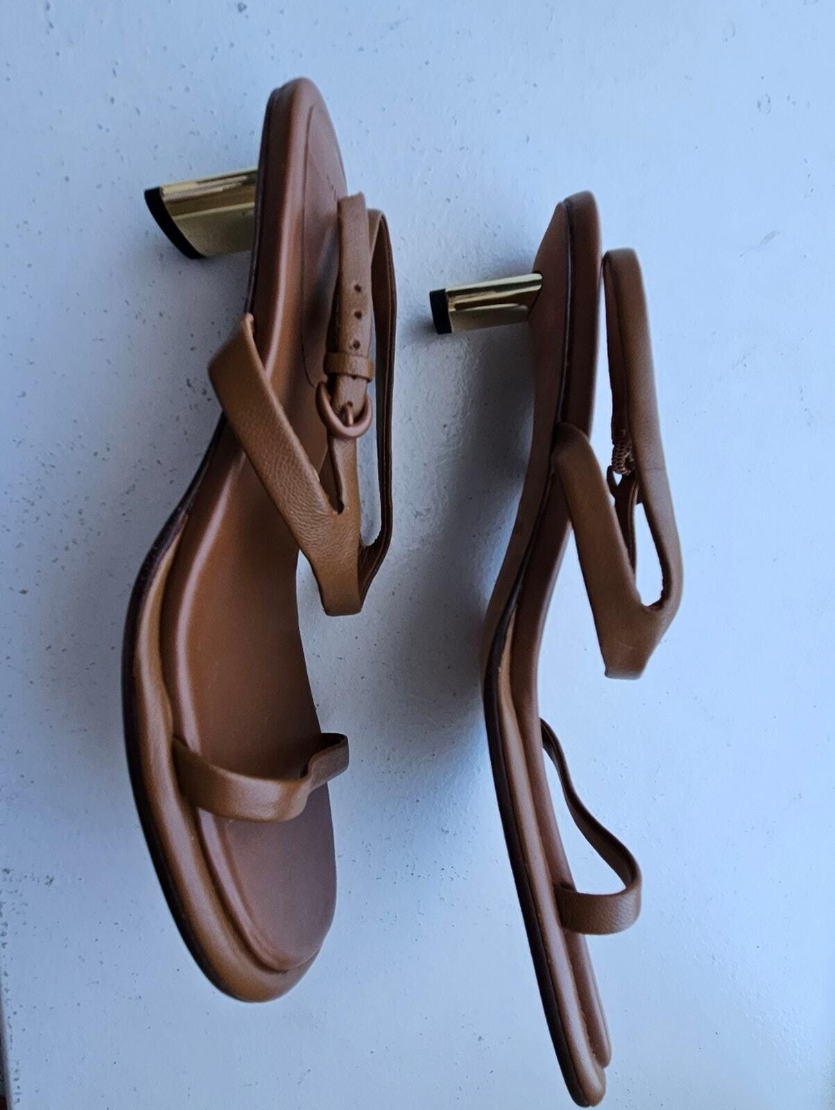 Vince NWOT Vince 7.5 Women's Brown Leather Slingback Sandals Size US 7.5 / IT 37.5 - 5 Thumbnail