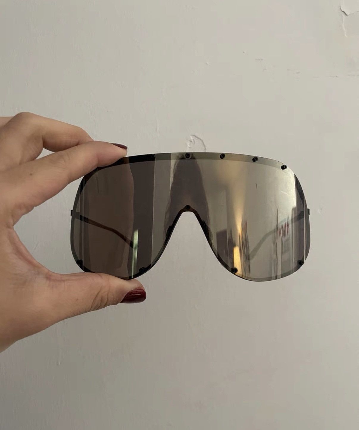 Rick Owens Rick Owens MASK Mask Mirror Oversized Sunglasses Size ONE SIZE - 1 Thumbnail