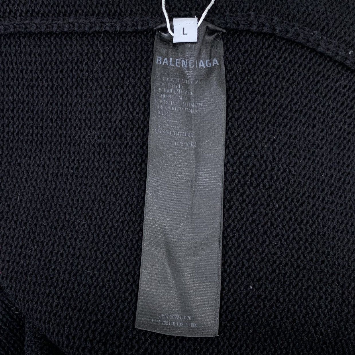 Balenciaga Balenciaga Black Number & Letter Crew Neck Sweatshirt K26WX Size US L / EU 52-54 / 3 - 6 Thumbnail