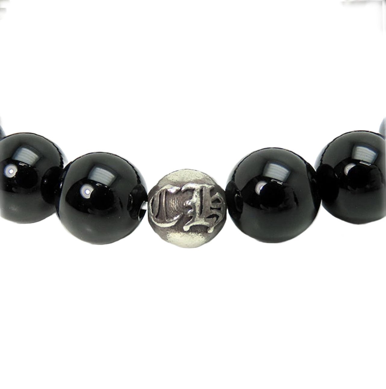 Chrome Hearts CHROME HEARTS 6MM CROSS BALL BLACK BEADS BRACELET Size ONE SIZE - 2 Thumbnail