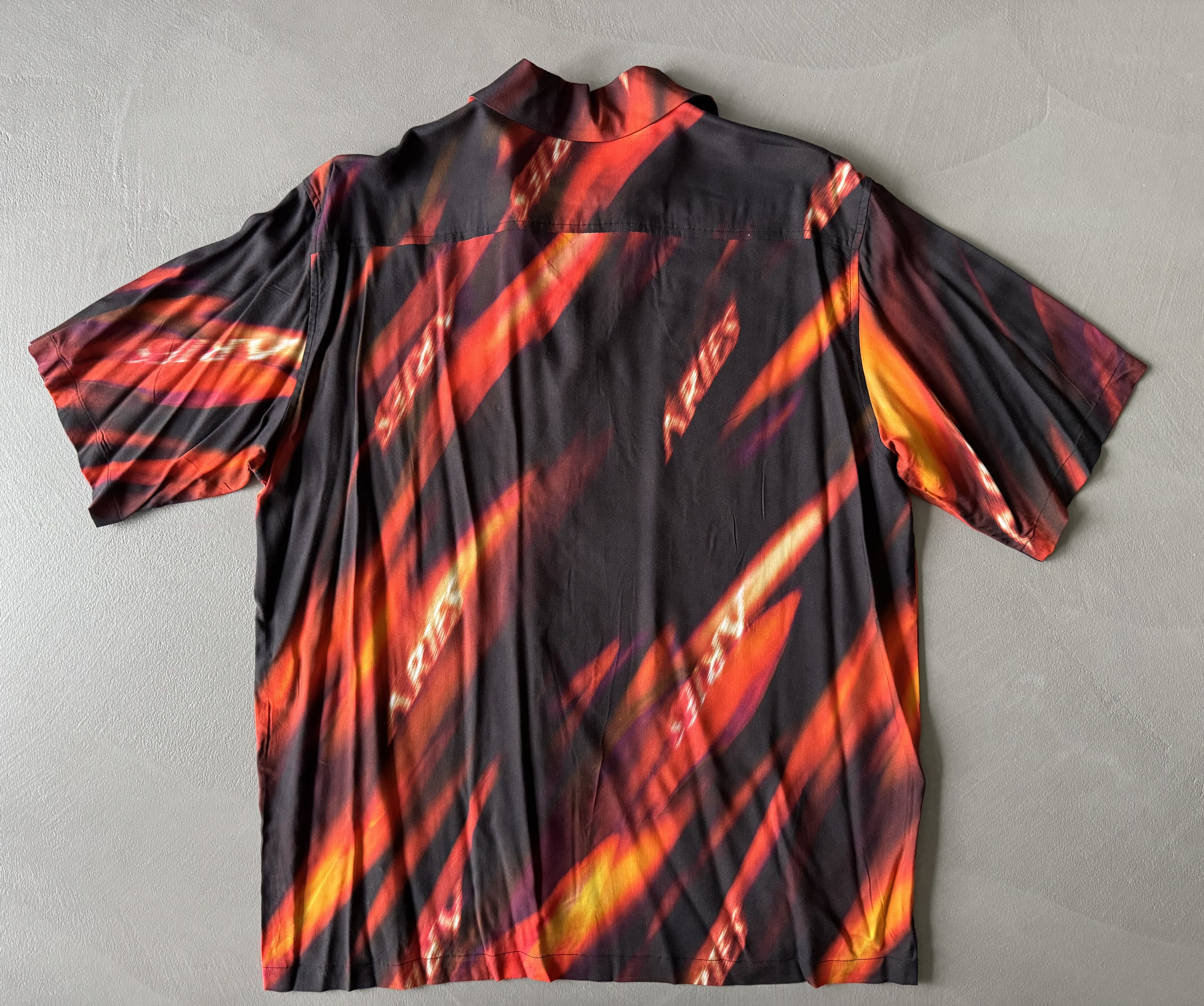 Aries Aries Arise Flame Print Camp Collar Shirt Size US L / EU 52-54 / 3 - 8 Thumbnail