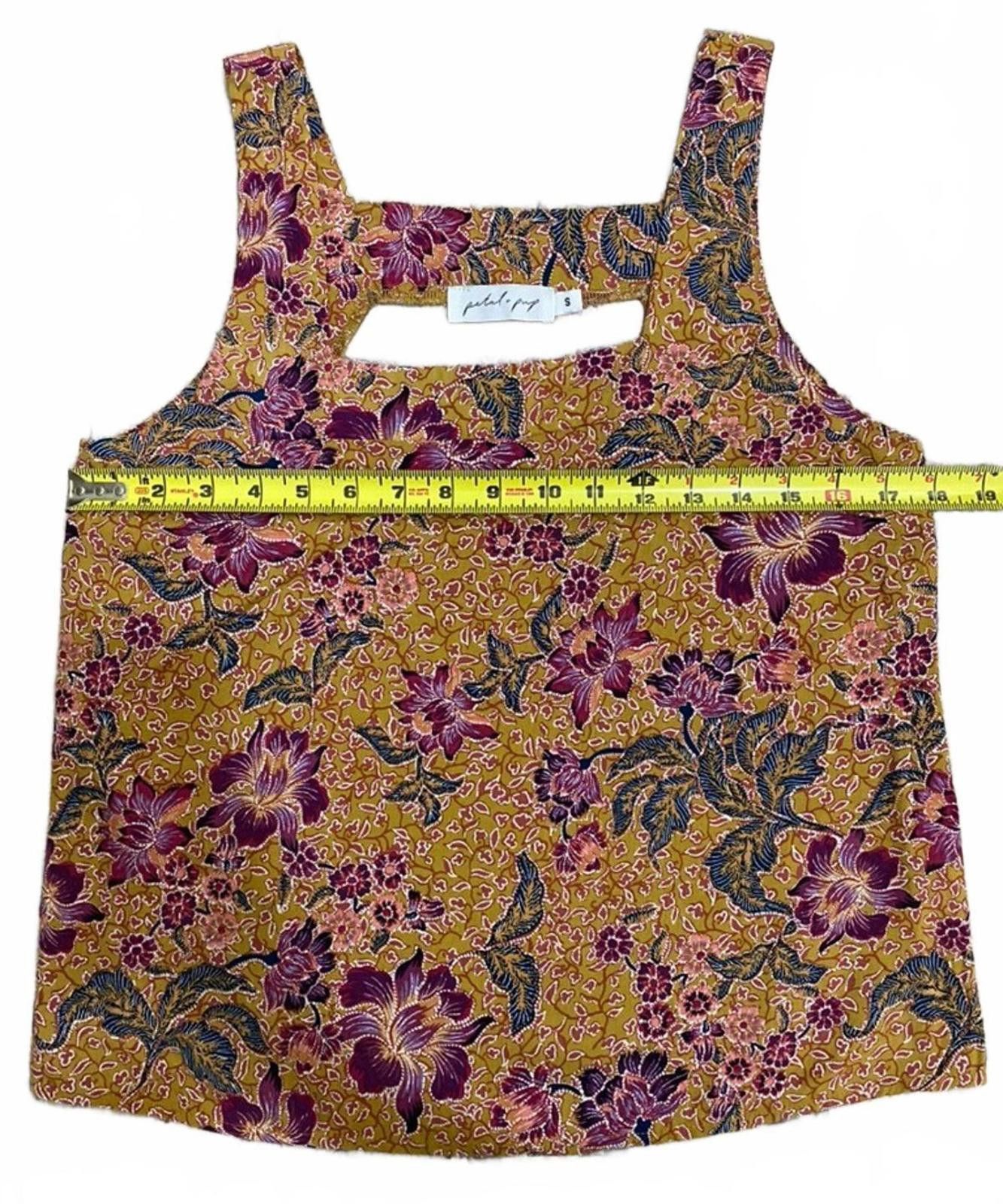 Other PETAL & PUP Flowy Floral Top in Mustard Yellow (SMALL) Size S / US 4 / IT 40 - 5 Thumbnail
