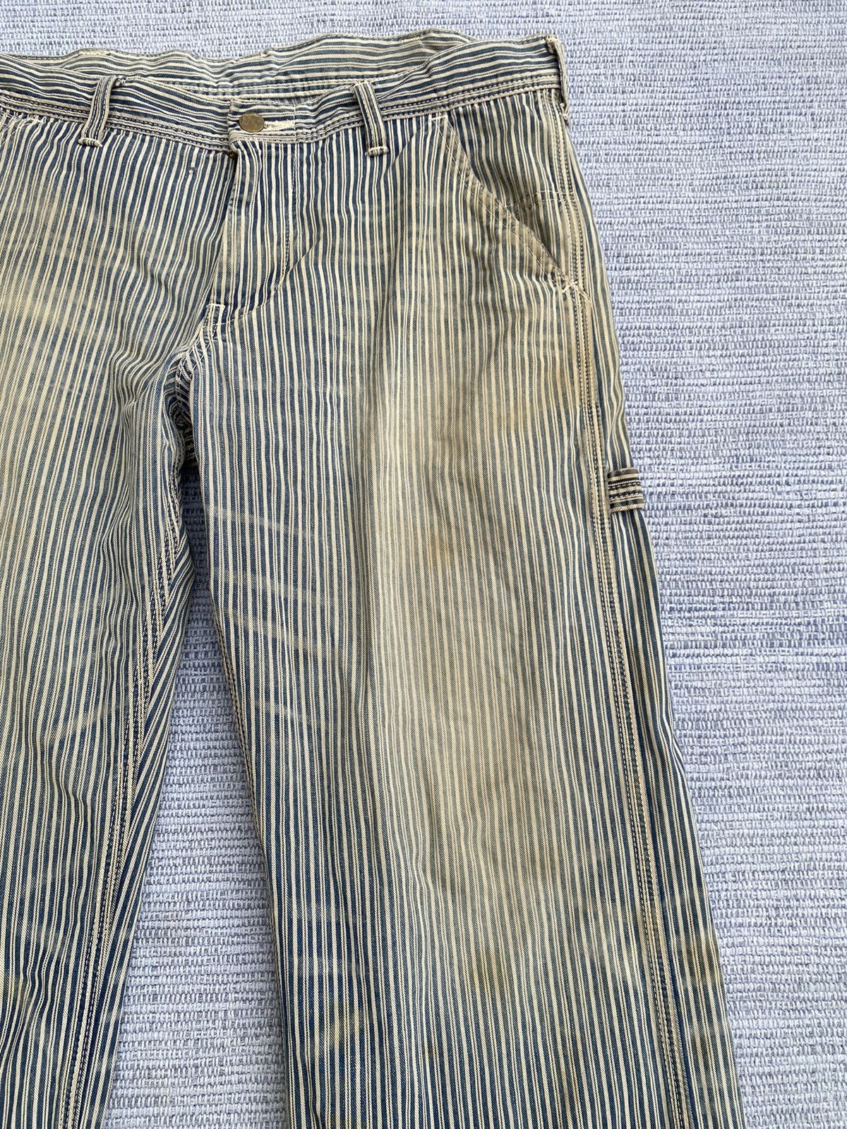 Japanese Brand lee painter pants hickory striped Size US 35 - 7 Thumbnail