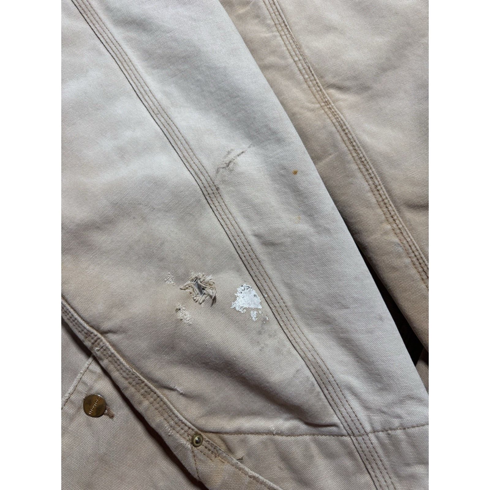 Carhartt Vintage 90’s Carhartt Chore Jacket XL Blanket Lined TAN Size US XL / EU 56 / 4 - 11 Thumbnail