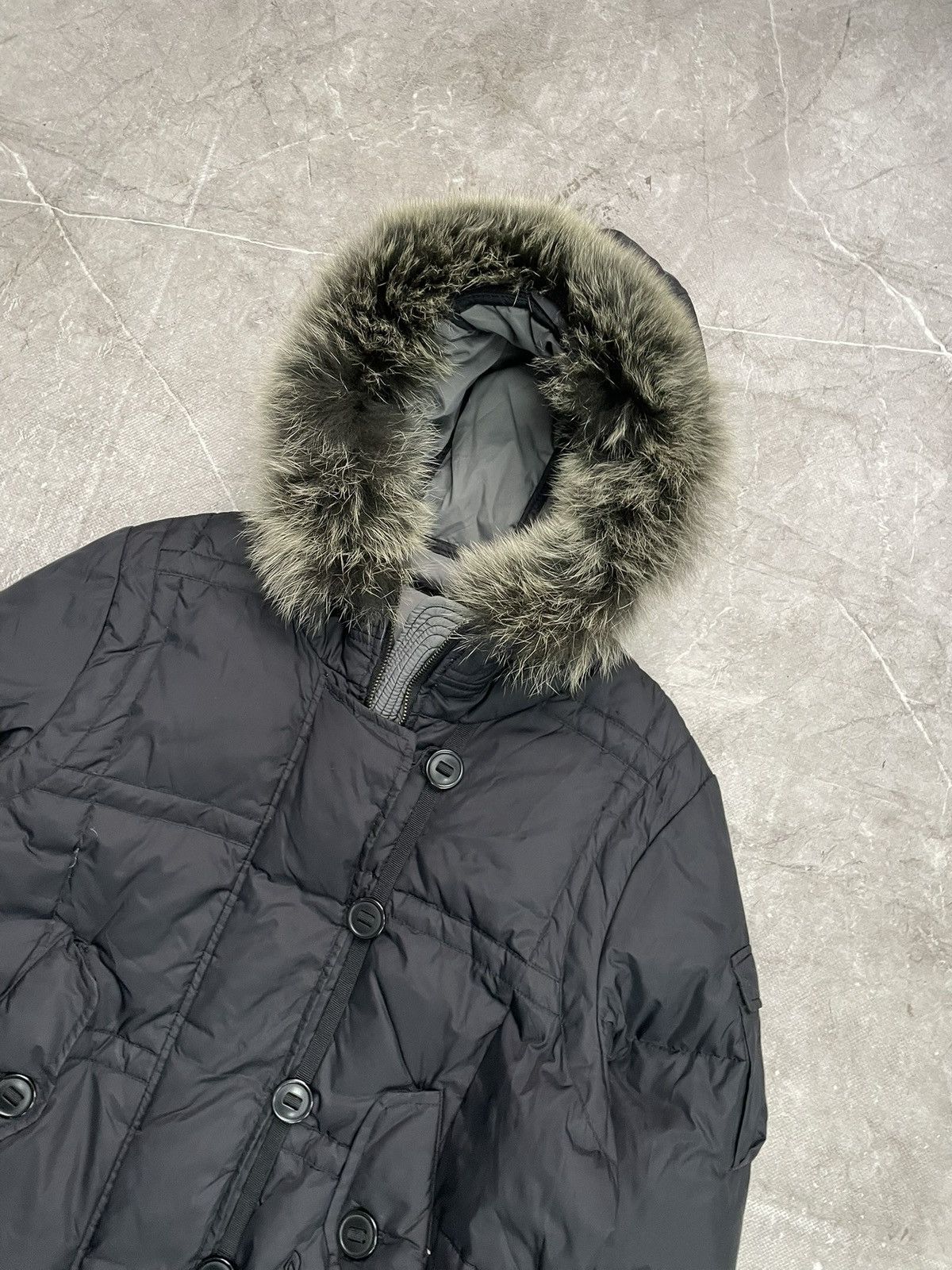 Le Grande Bleu (L.G.B.) Gothic if six was nine Black Bomber Jacket puffer Fur Hood Size US M / EU 48-50 / 2 - 3 Thumbnail