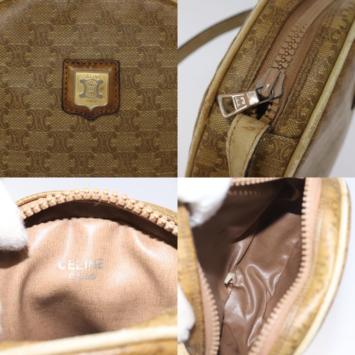 Celine CELINE Macadam Canvas Shoulder Bag Brown Size ONE SIZE - 11 Thumbnail