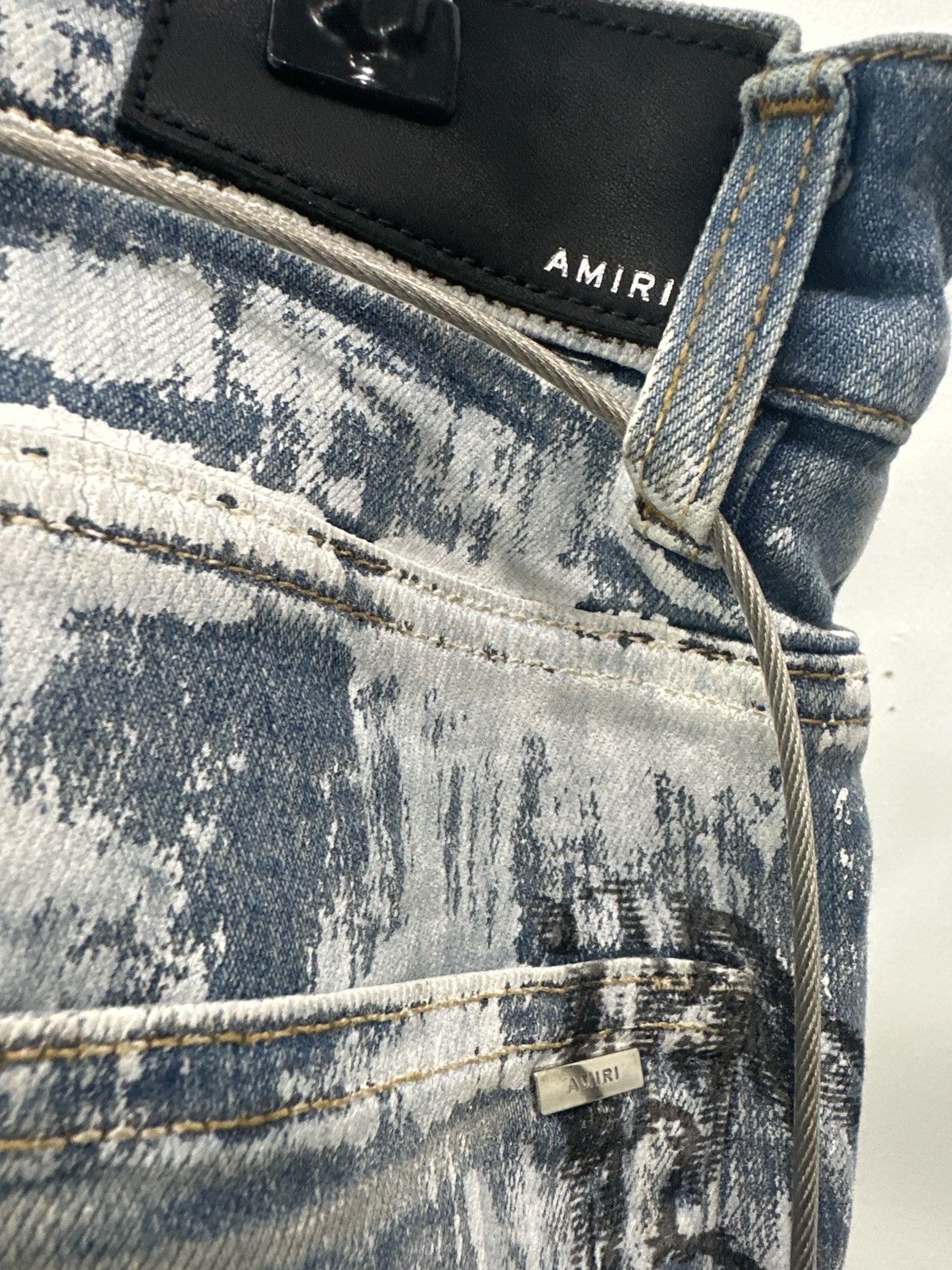 Amiri Amiri x Wes Lang Sketch Jeans ‘Painted Indigo’ Size US 30 / EU 46 - 3 Thumbnail