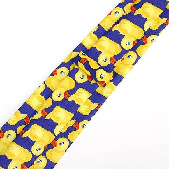Other Yellow Barney Duck Design Necktie Size ONE SIZE - 3 Thumbnail