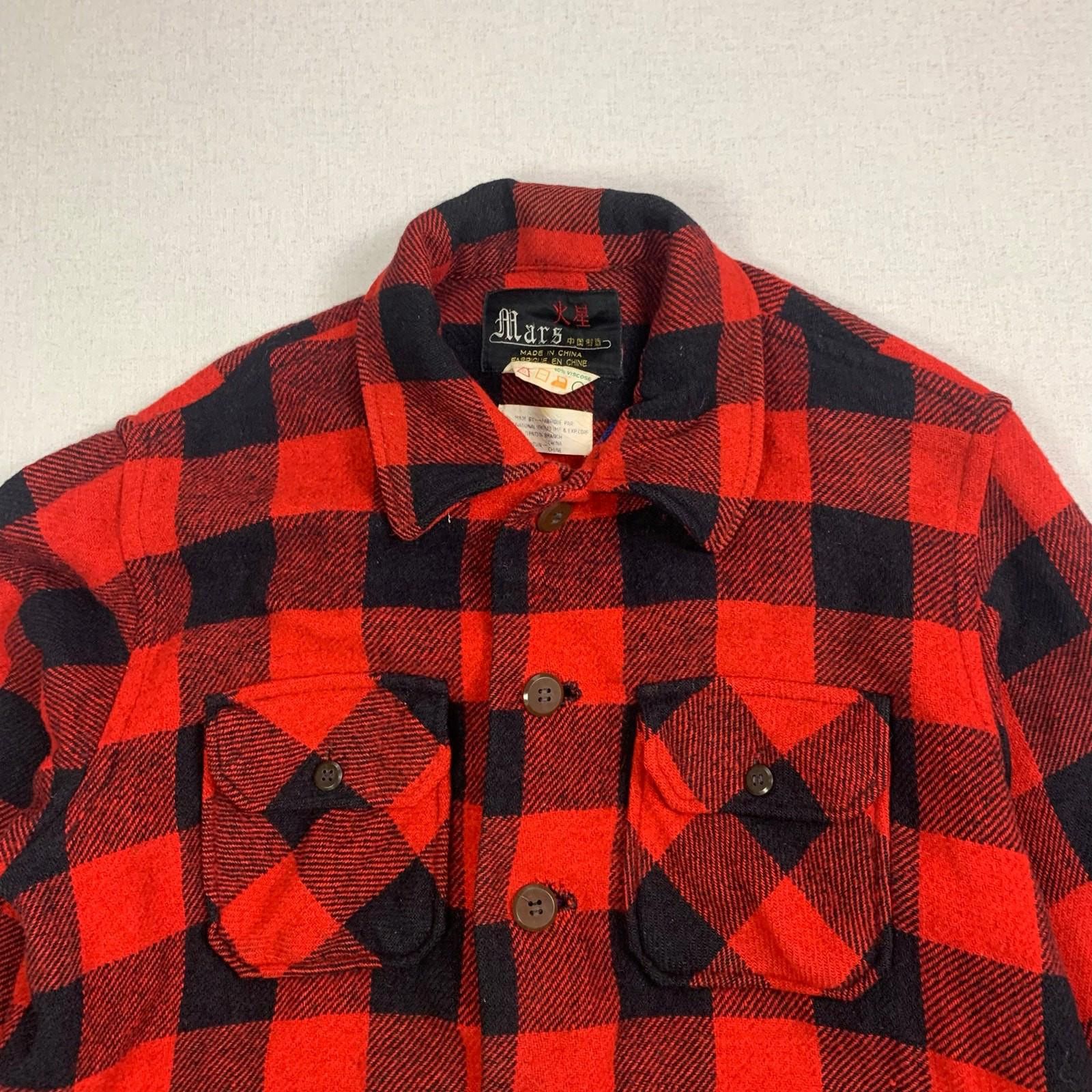 Maison Margiela Buffalo Plaid Button Down Wool Jacket Over Shirt Mars M 70s Size US M / EU 48-50 / 2 - 5 Thumbnail