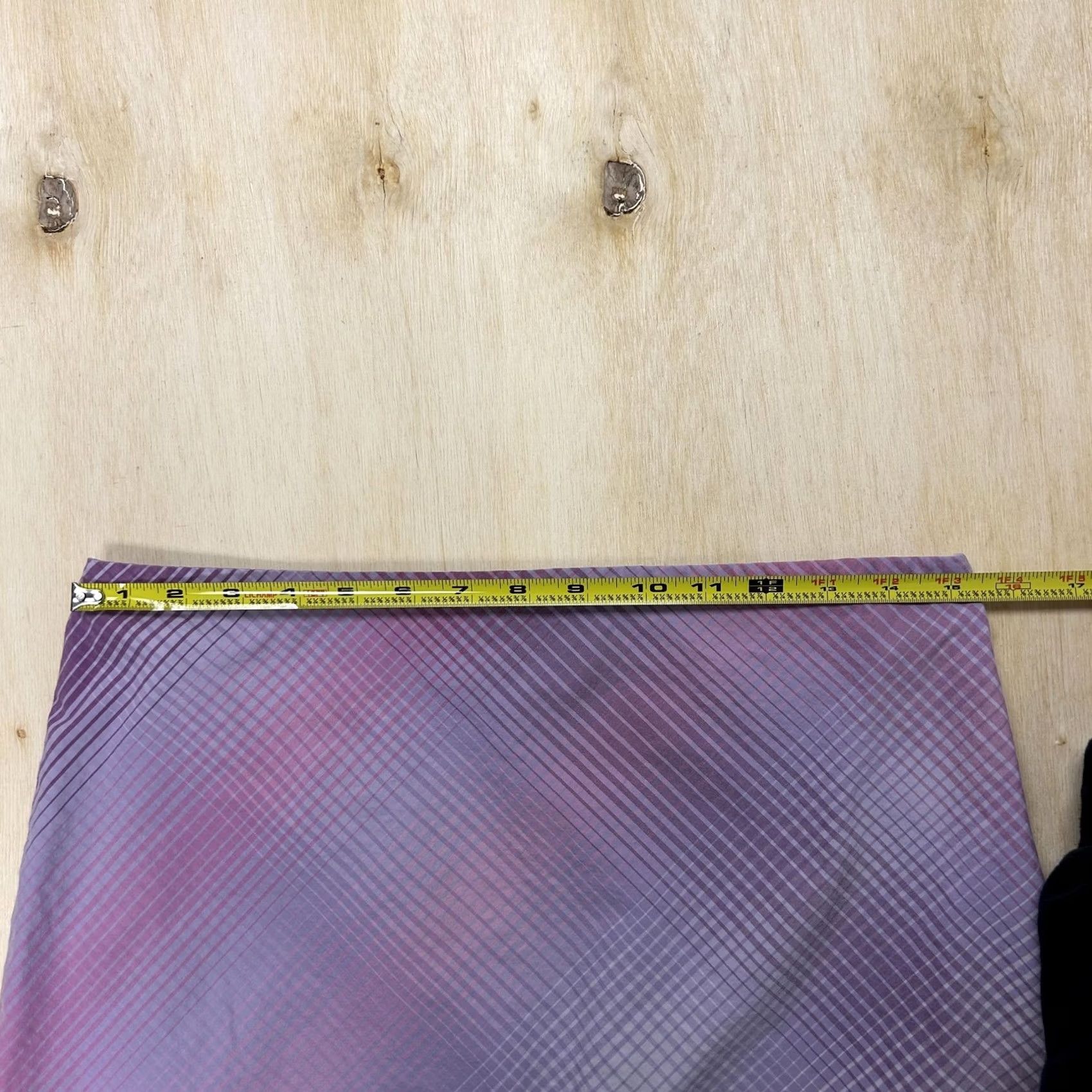 Mossimo Mossimo Skirt Womens 14 Purple Plaid Satin A-Line Knee Length Stretch Casual Size 36" / US 14 / IT 50 - 4 Thumbnail