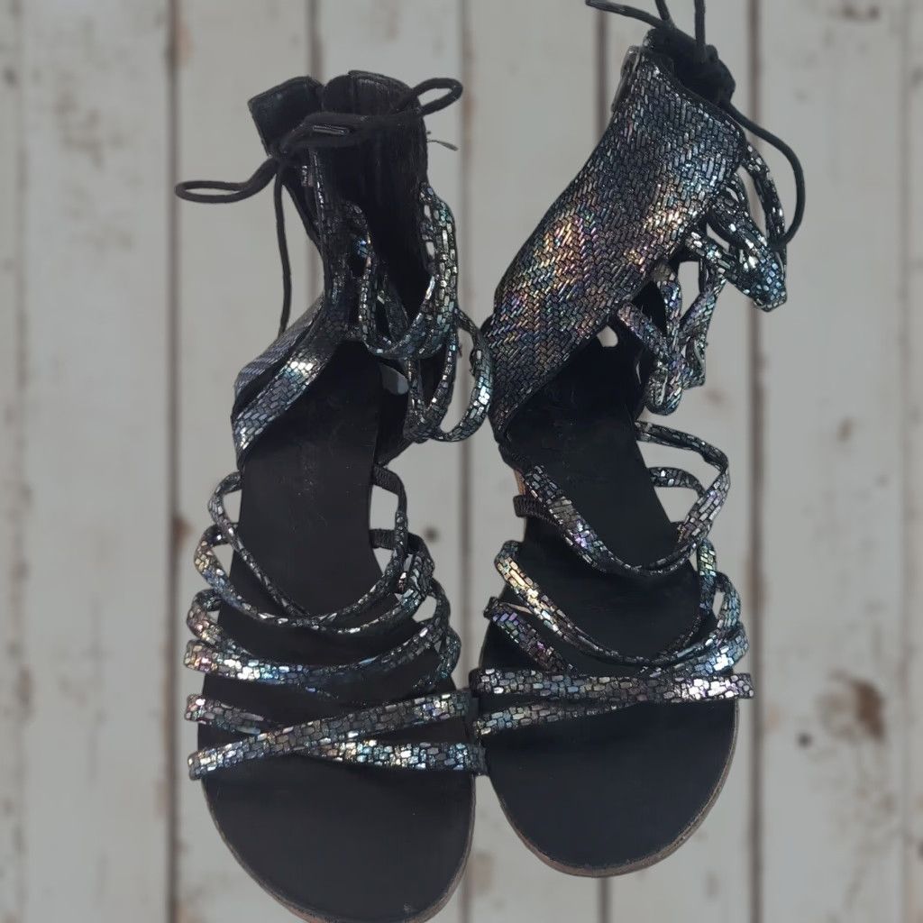 Free People Free People Metallic Multicolor Gladiator Flat Sandals Womens Size 7 Size US 7 / IT 37 - 1 Thumbnail