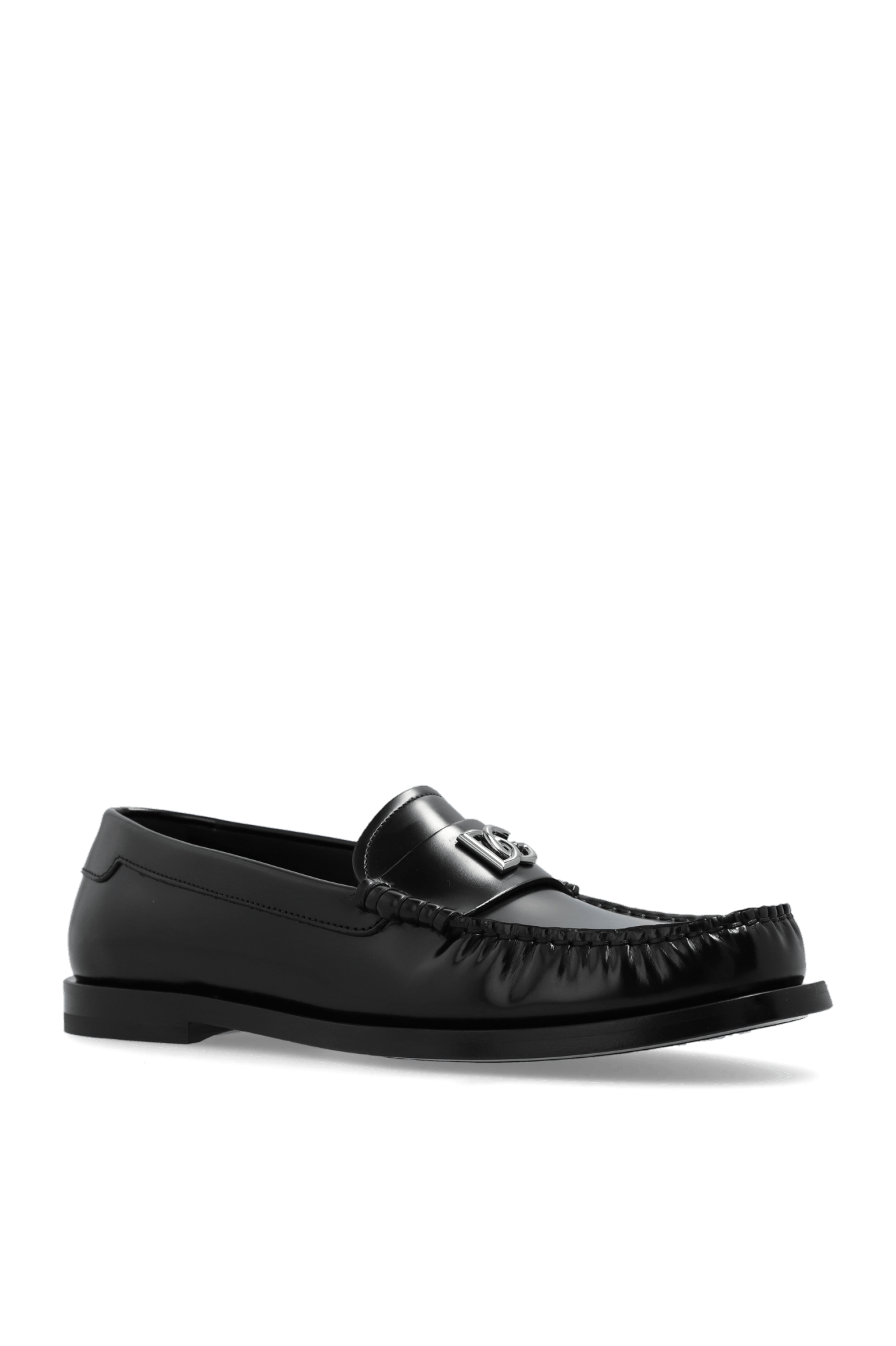 Dolce & Gabbana o1s22i1n0225 Brushed Leather Loafers in Black Size US 10 / IT 40 - 4 Thumbnail