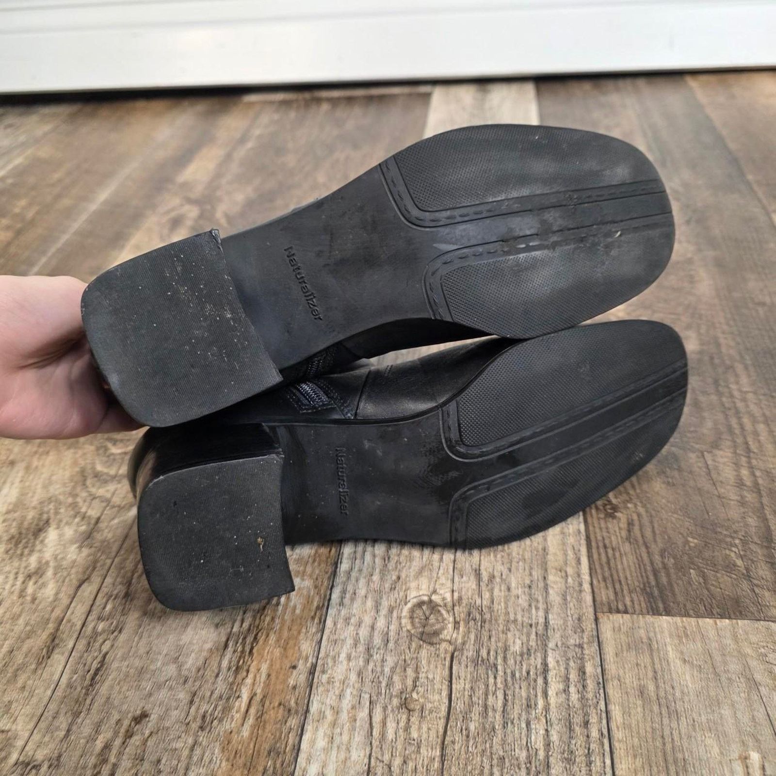 Vintage Vintage 90s Black Boots Leather Block Heel Women's 10 Size US 10 / IT 40 - 6 Thumbnail