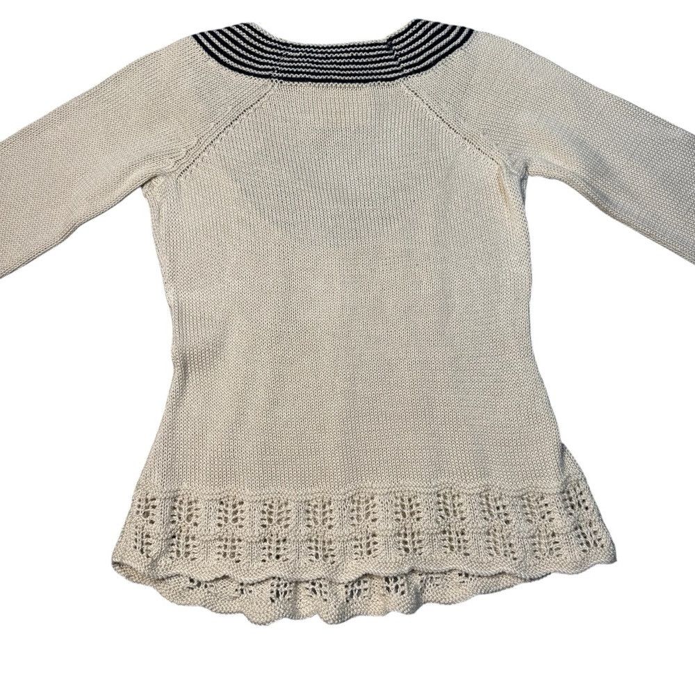 Anthropologie Vintage Sparrow Anthropologie Cable Knit Cotton Ivory Sweat Size M / US 6-8 / IT 42-44 - 6 Thumbnail