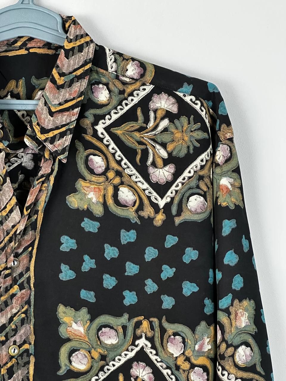 Designer Vintage Luxury Printed Summer Avant Garde Viscose Shirt Size US L / EU 52-54 / 3 - 4 Thumbnail