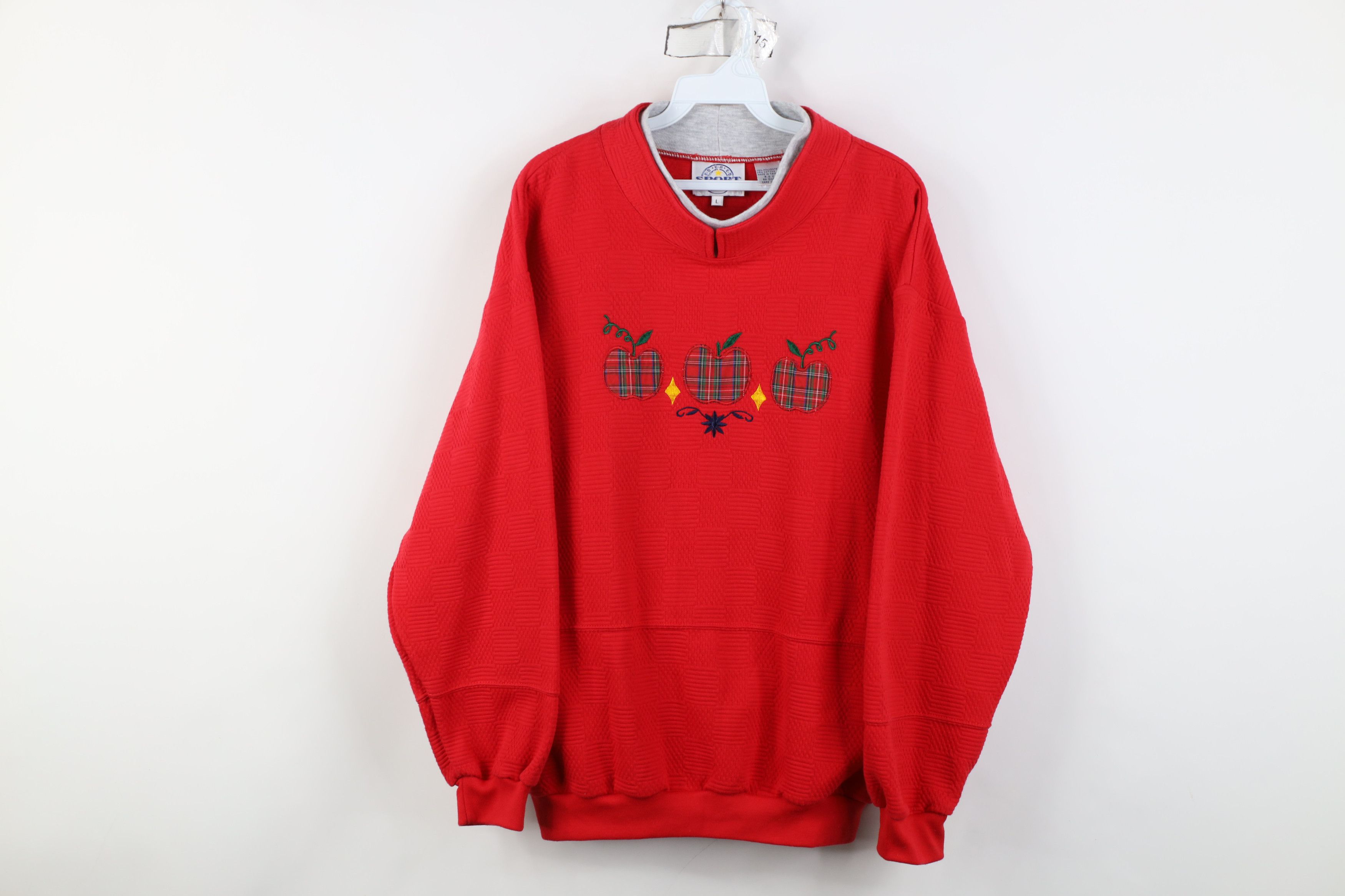 Vintage Vintage 90s Streetwear Farmhouse Patchwork Sweatshirt Size L / US 10 / IT 46 - 1 Thumbnail