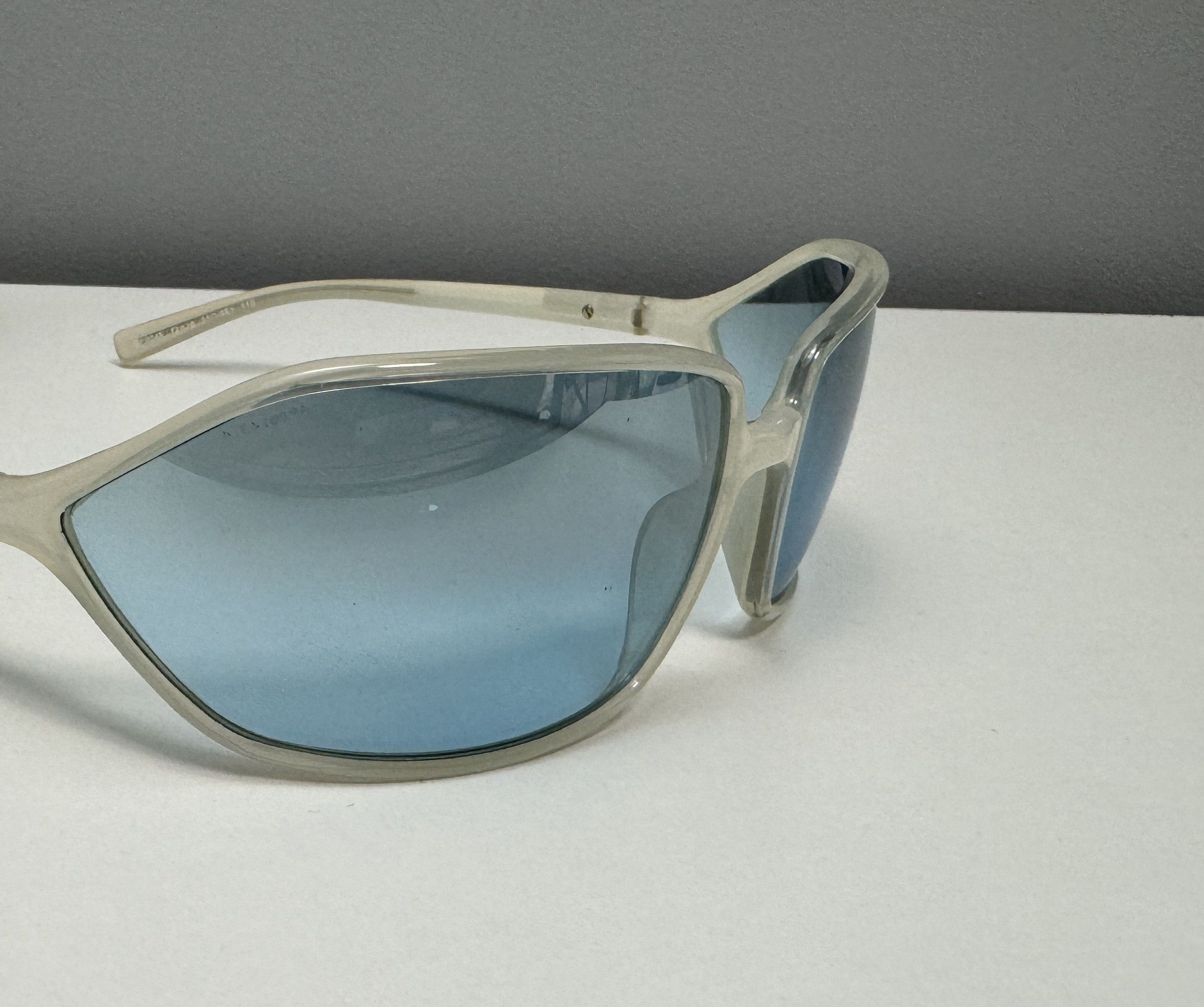 Prada Vintage 2000s Prada Sport SPR04E Sunglasses Shield Blue Y2K Size ONE SIZE - 2 Thumbnail