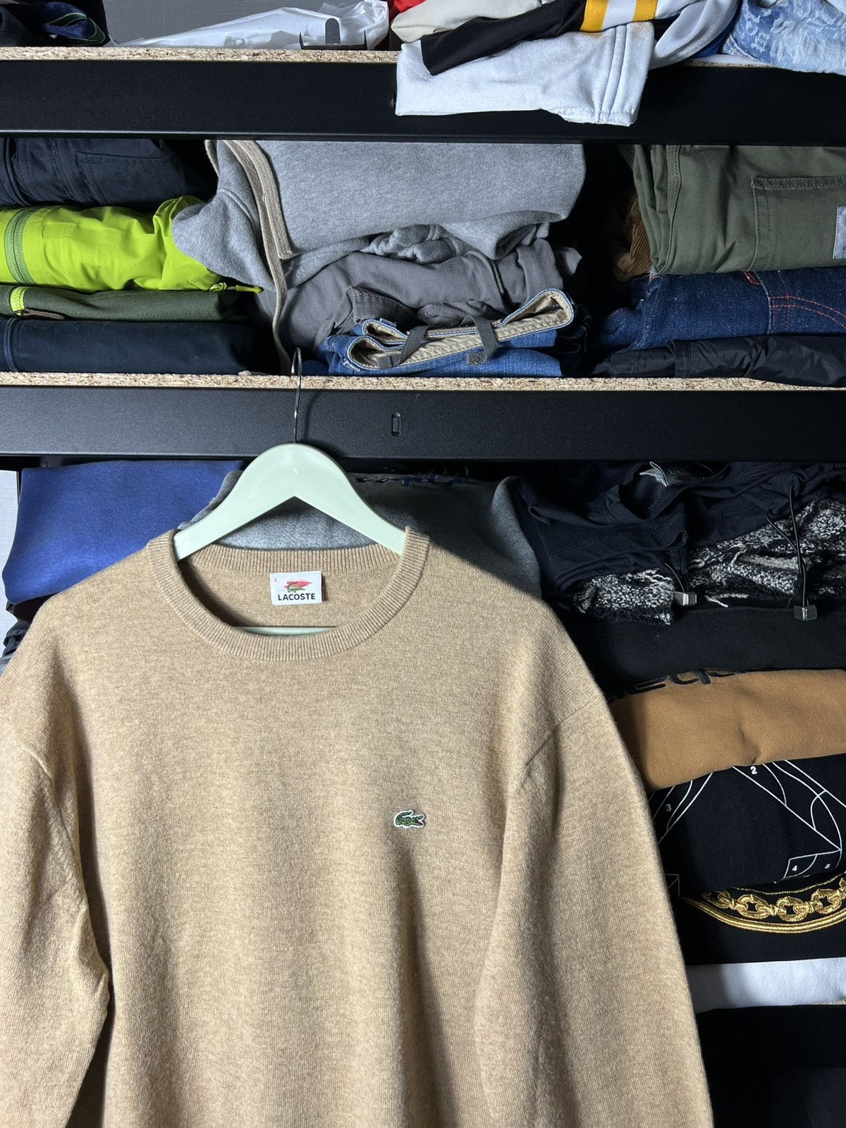 Lacoste 🧶 Vintage Lacoste Woolmark Sweater — Camel — Size XL (FR 6) Size US XL / EU 56 / 4 - 2 Thumbnail