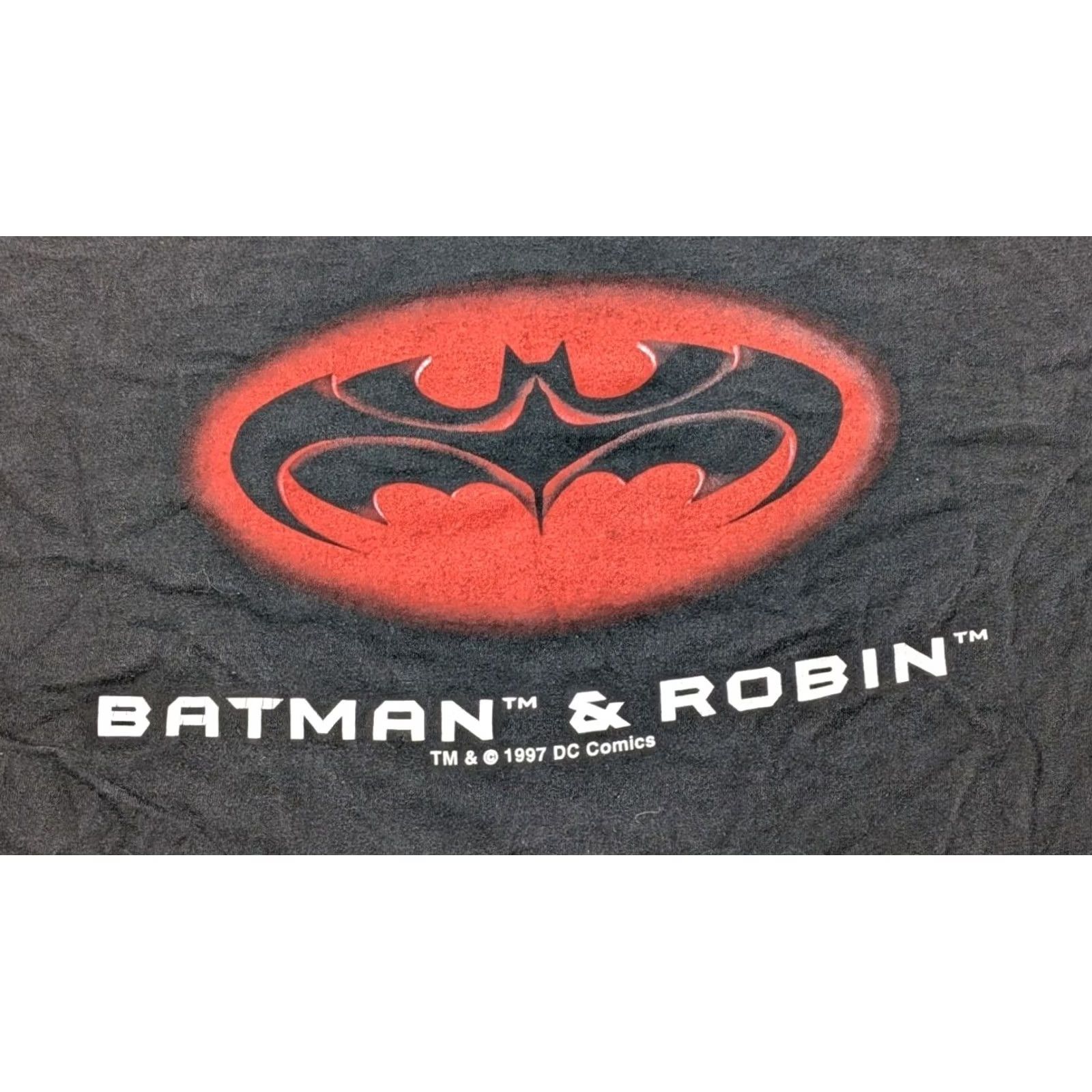 Vintage VINTAGE Batman & Robin Movie Promo Shirt 1997 Single Stitch DC Comics XL Men Black Size US XL / EU 56 / 4 - 4 Thumbnail