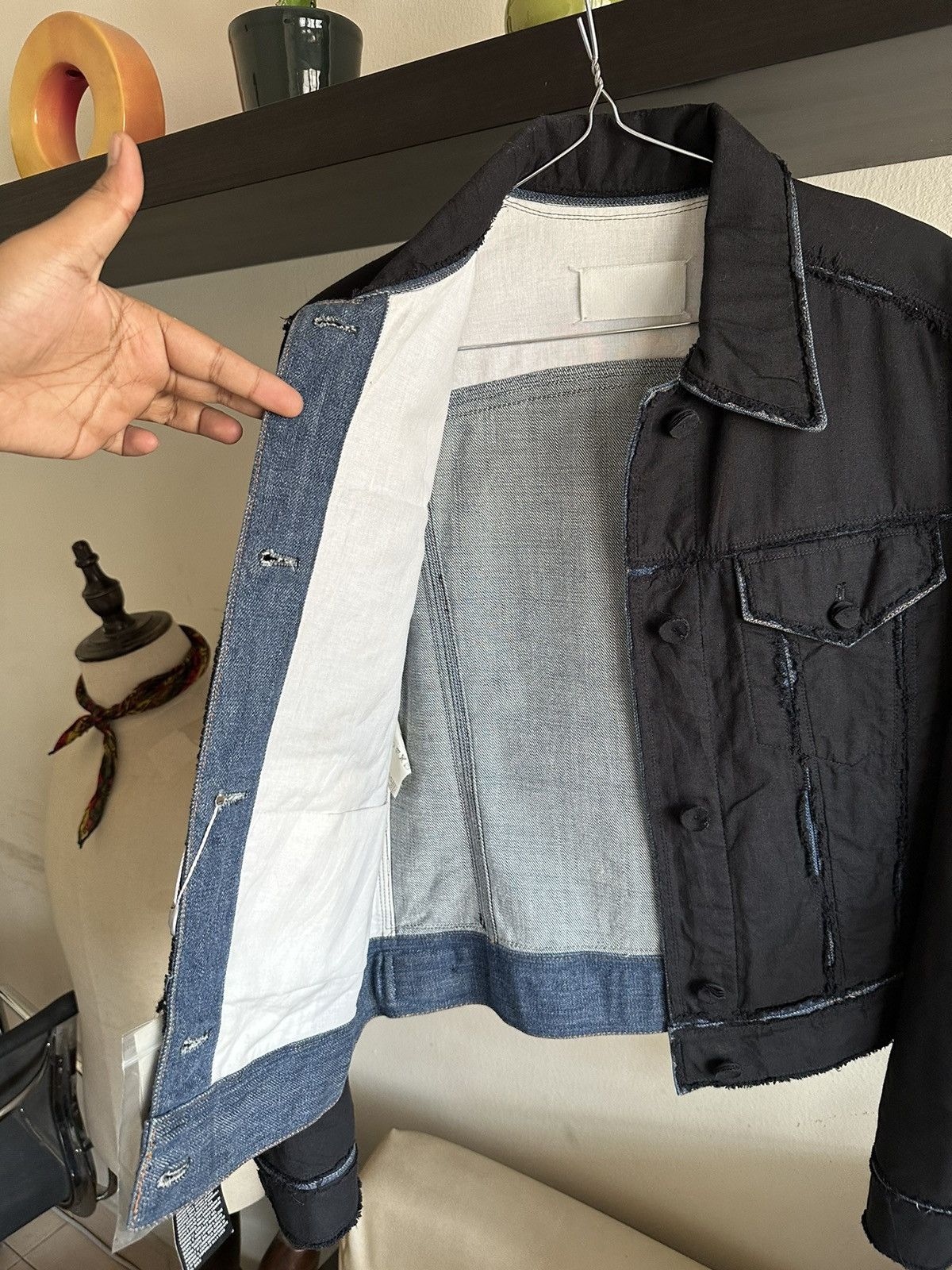 Maison Margiela FW04 Artisanal Maison Margiela Black Overlay Jacket Size US XS / EU 42 / 0 - 14 Thumbnail
