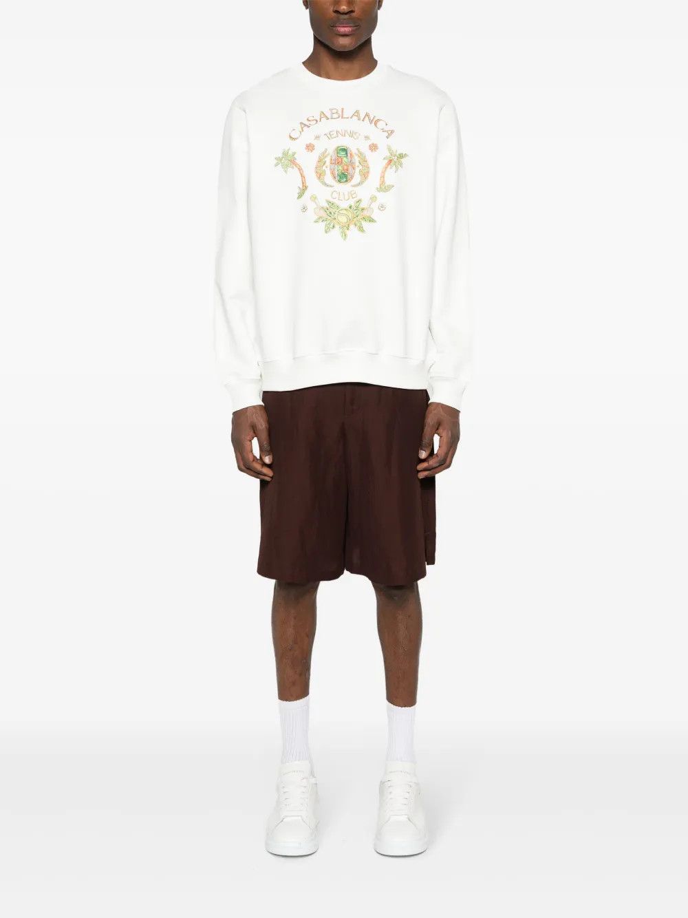 Casablanca o1y0626 Logo Sweatshirt in White Size US S / EU 44-46 / 1 - 4 Thumbnail