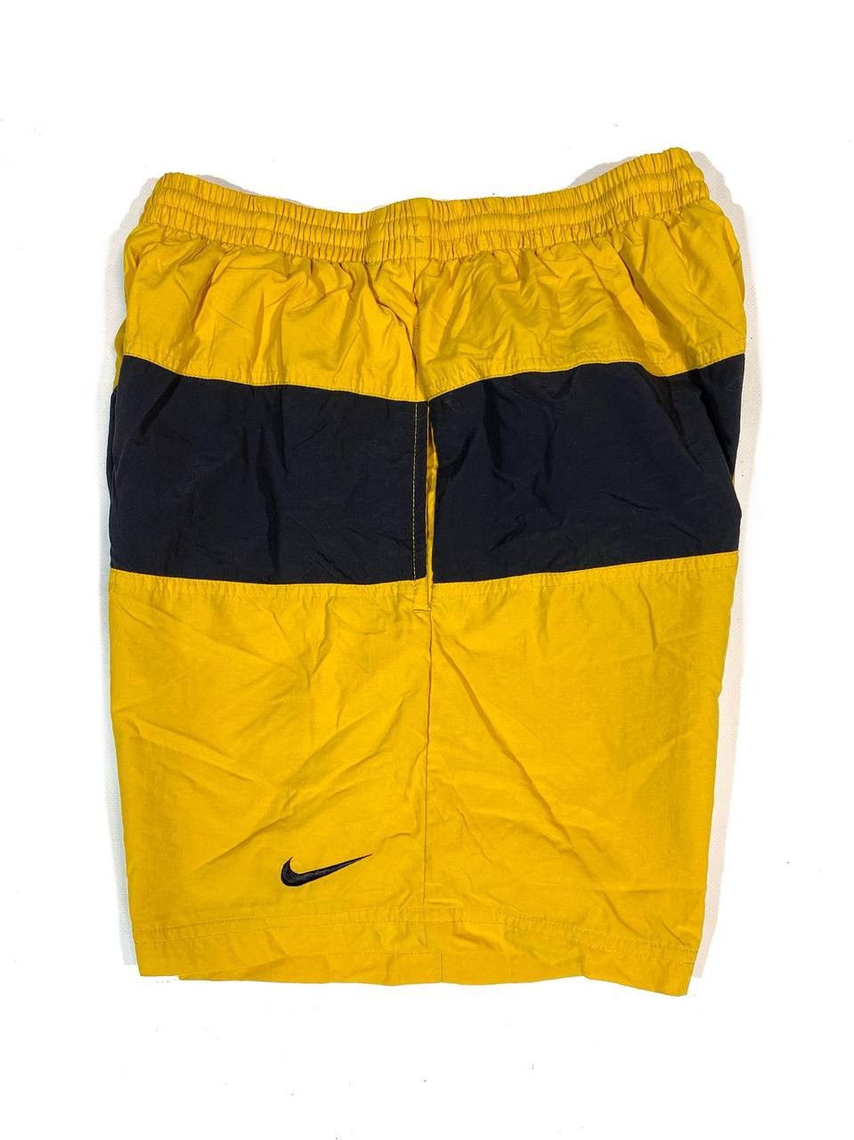 Nike × Vintage 90s Vintage Yellow Nike Shorts Size US 32 / EU 48 - 1 Thumbnail