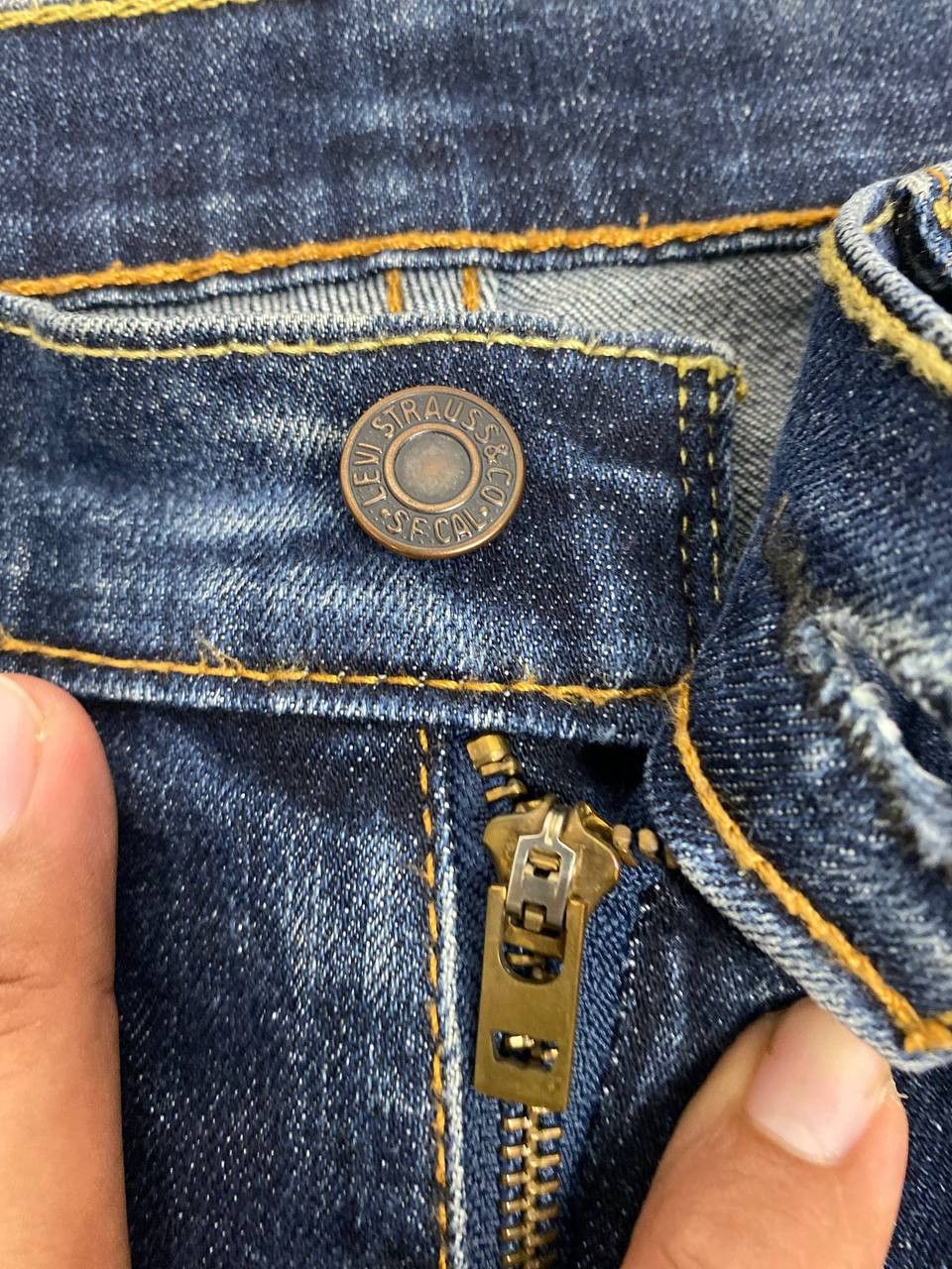 Levi's levis 511 slim straight distressed denim nice design Size US 32 / EU 48 - 13 Thumbnail