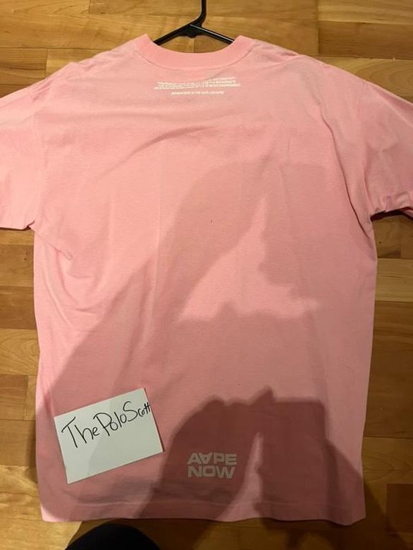 Aape AAPE BY A BATHING APE - Pink Patch T-Shirt Size US XL / EU 56 / 4 - 2 Thumbnail