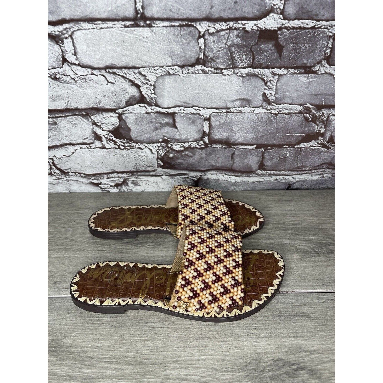 Sam Edelman Sam Edelman Gunner 3 Peach Pearl Beaded Multi Sandals Women’ Size US 6.5 / IT 36.5 - 9 Thumbnail