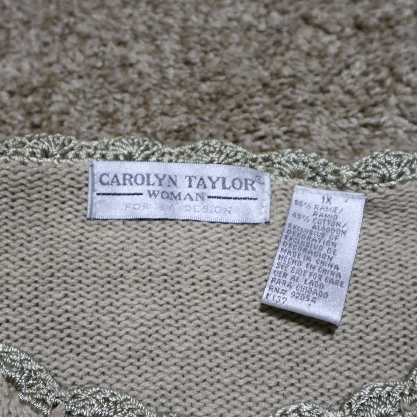 Vintage VINTAGE Carolyn Taylor Sweater Cardigan Women 1X Brown Crochet 90s Designer Ambience Men/Women Size XL / US 12-14 / IT 48-50 - 3 Thumbnail