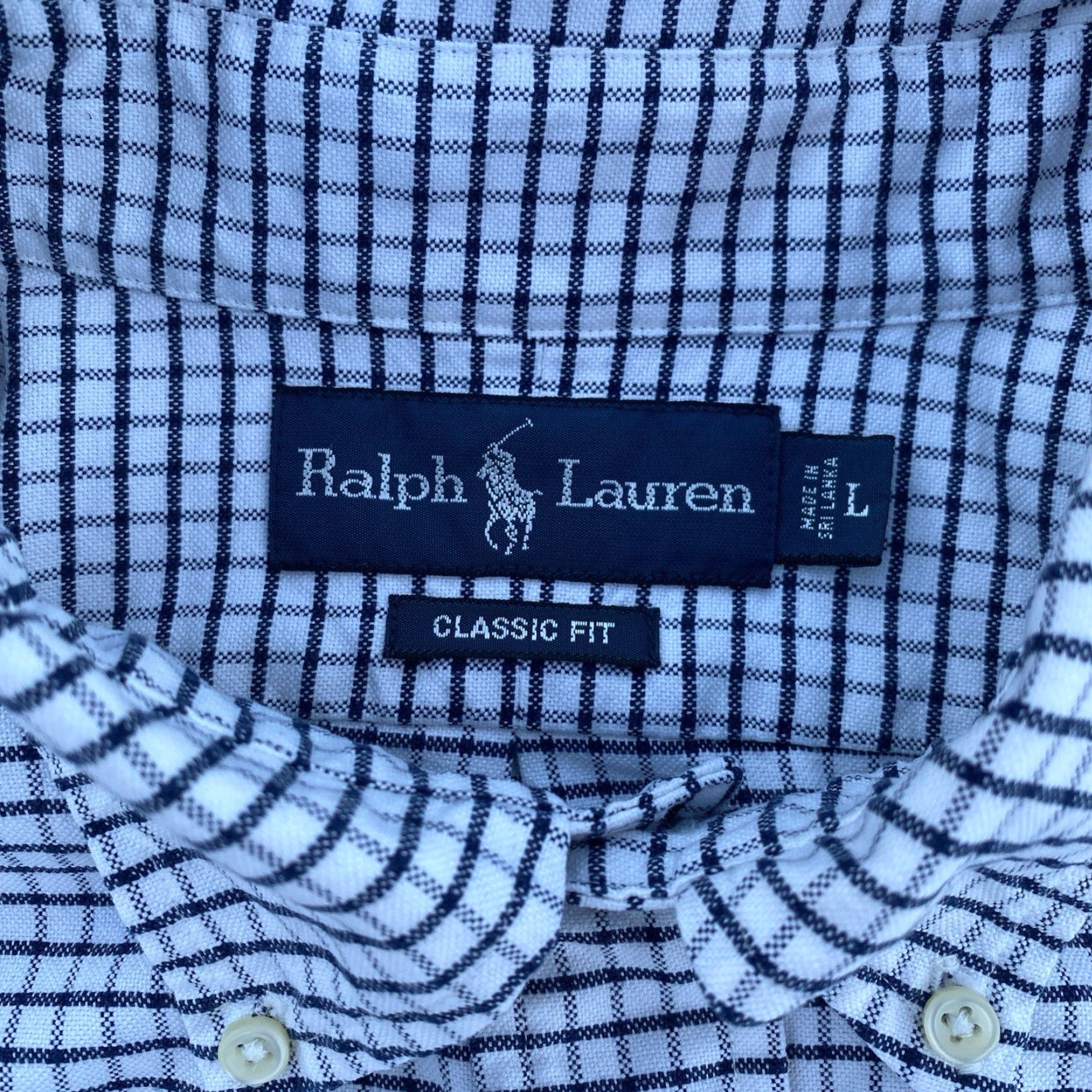 Polo Ralph Lauren Polo Ralph Lauren Shirt Mens L Classic Fit Black White Gingham Check Size US L / EU 52-54 / 3 - 4 Thumbnail