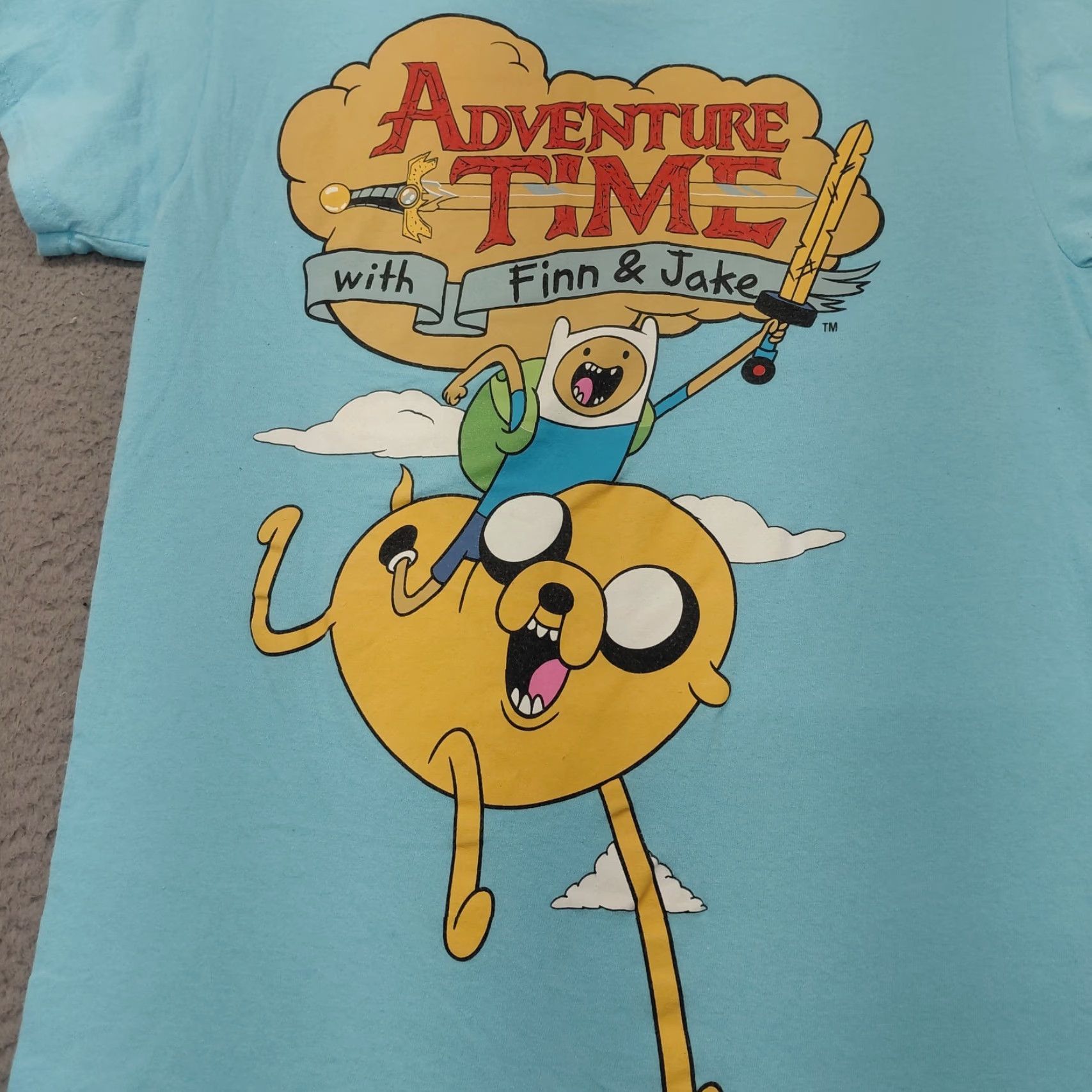 Vintage Adventure Time Tshirt Men Small Blue Cartoon Graphic Shirt Size US S / EU 44-46 / 1 - 2 Thumbnail