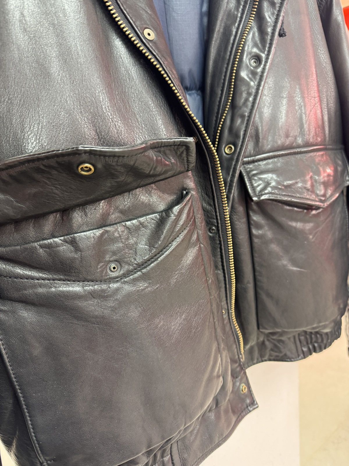 Boneville goose down leather flight jacket
