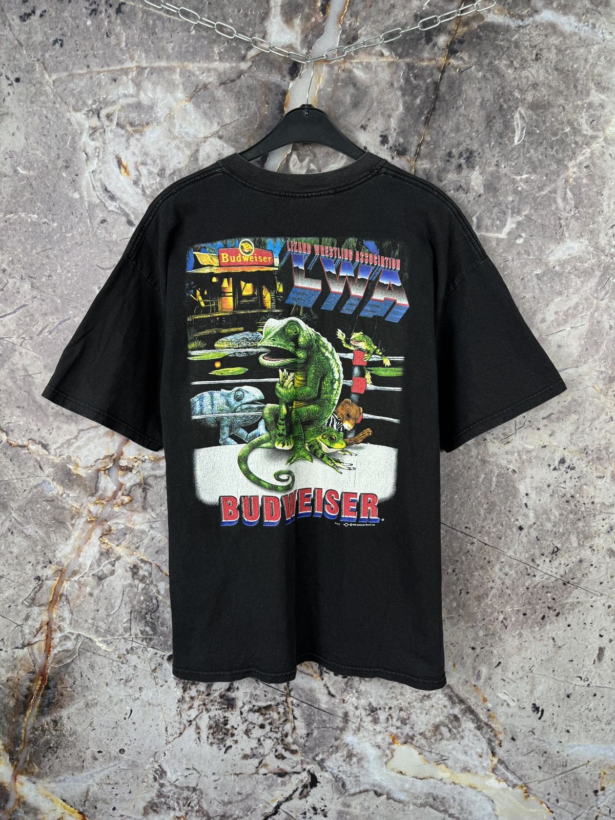 Budweiser Vintage 1998 Budweiser Chameleon T-Shirt Double Sided Beer Size US XL / EU 56 / 4 - 10 Thumbnail