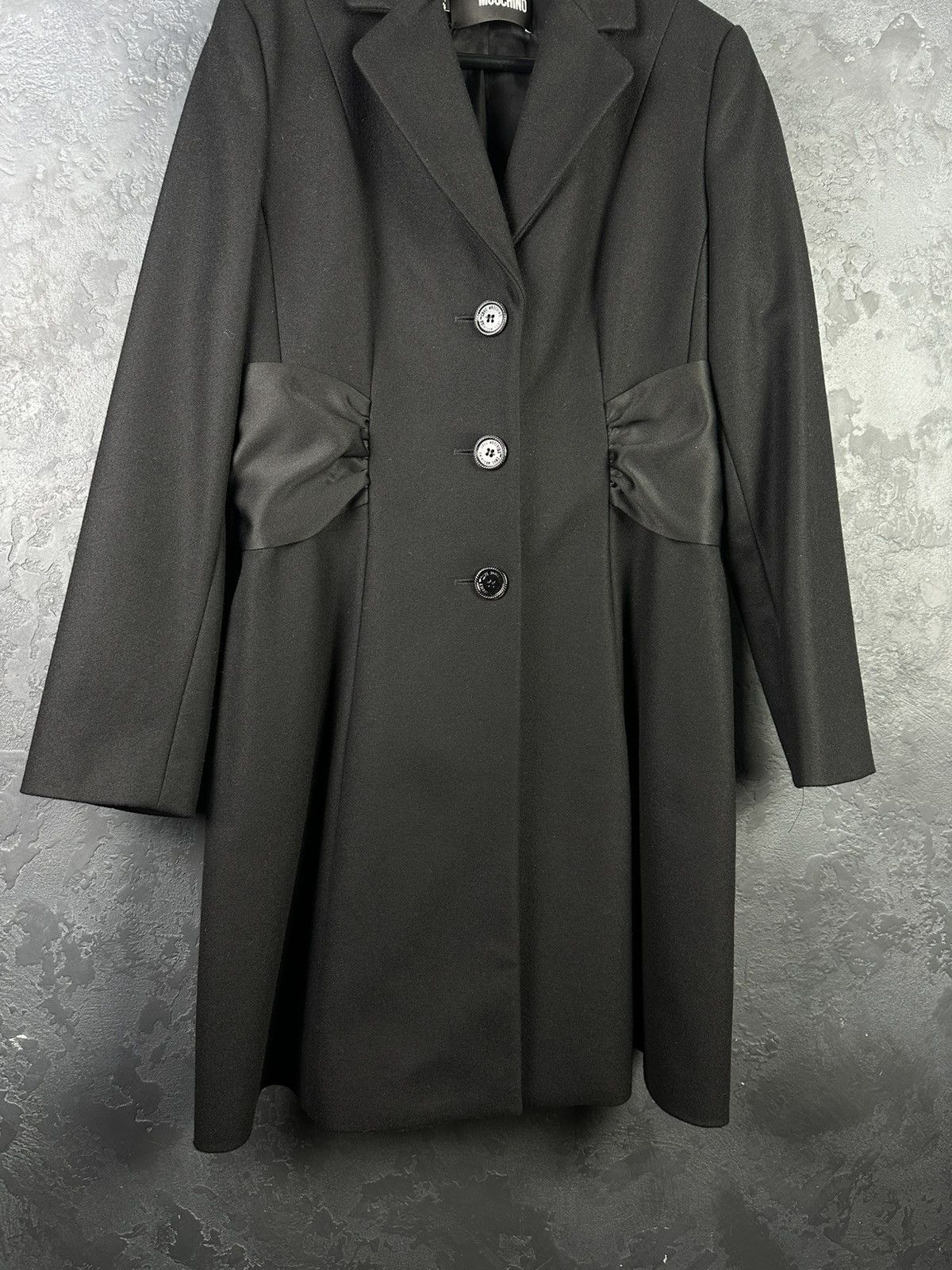 Love Moschino Love Moschino Black Wool Jackets & Women's Coat Size M / US 6-8 / IT 42-44 - 3 Thumbnail