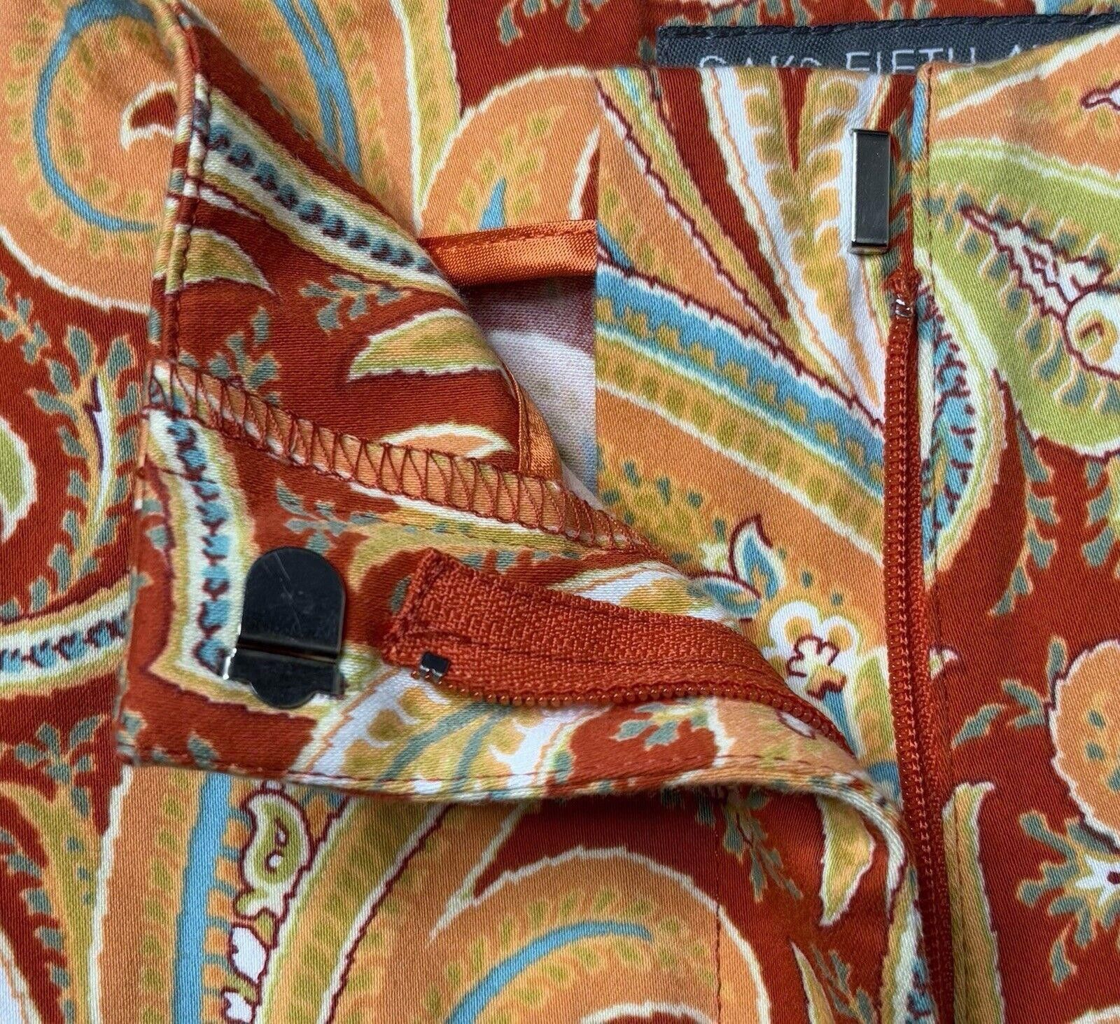 Saks Fifth Avenue VTG Saks Fifth Avenue Pants Women's Size 2 Cotton Paisley Size 26" / US 2 / IT 38 - 6 Thumbnail