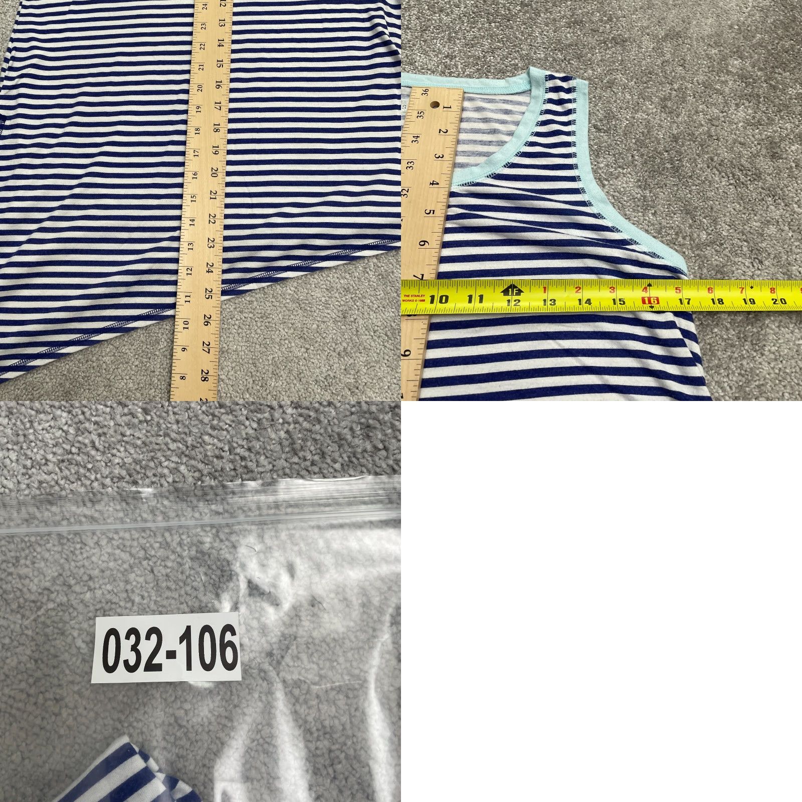 Vintage Xersion Tank Top Women S Blue Striped Round Neck Casual Stretch Sleeveless Size S / US 4 / IT 40 - 8 Thumbnail