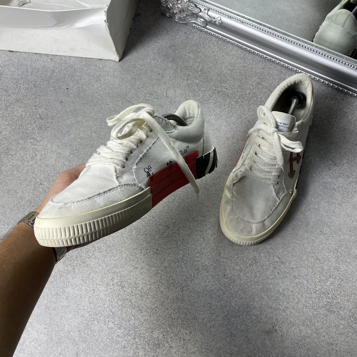 Off-White Off-White Sneakers Vulcanized Black White Canvas Size US 10 / EU 43 - 3 Thumbnail