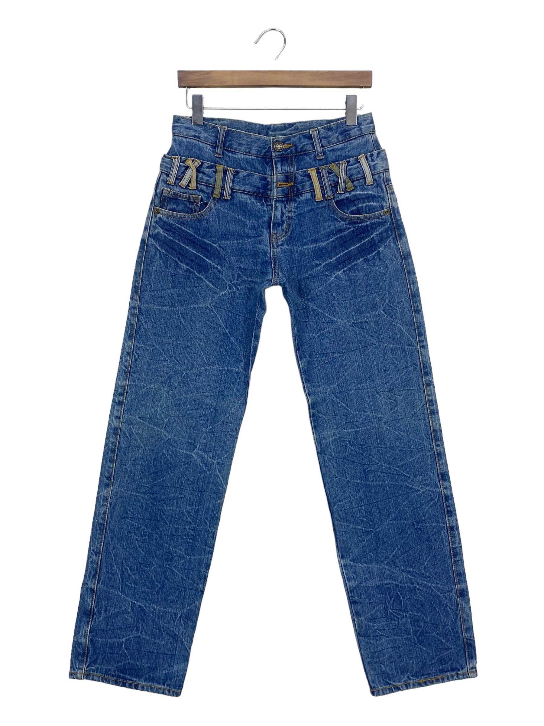 Japanese Brand El John Double Waist Denim Goth Punk Jeans Size US 30 / EU 46 - 2 Thumbnail