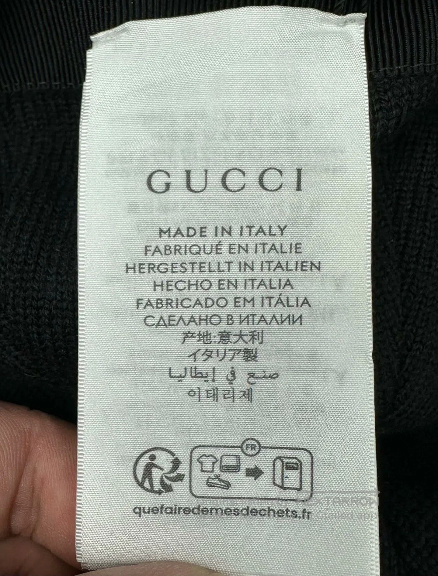Gucci Guicci size M Dark Gray Double G All-over Printed Wool Duc Size ONE SIZE - 5 Thumbnail