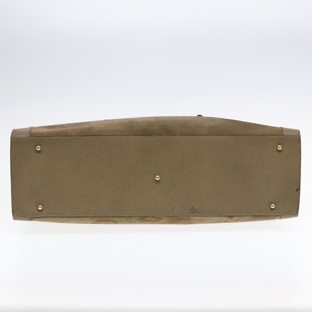 Gucci GUCCI Bamboo Hand Bag Suede Khaki Gold 002 1186 002 1186 Size ONE SIZE - 5 Thumbnail