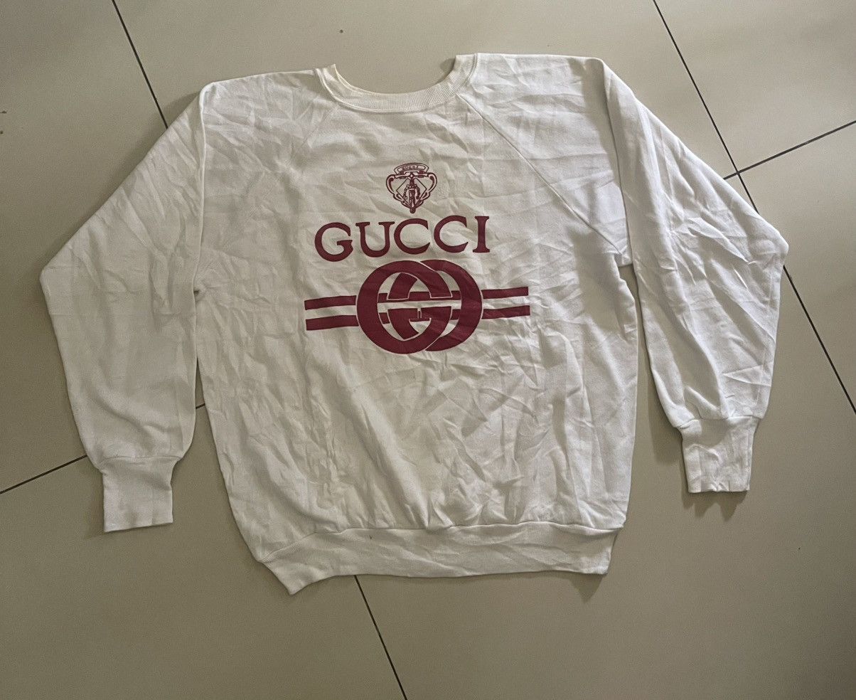 Vintage Vintage 80s Gucci Crewneck Sweatshirt Bootleg Size L / US 10 / IT 46 - 1 Thumbnail
