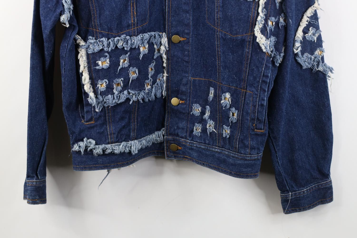Vintage Deadstock Vintage 90s Streetwear Patch Denim Trucker Jacket Size US S / EU 44-46 / 1 - 3 Thumbnail